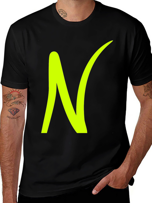 Bold N Graphic Tee - Stylish Cotton Blend T-Shirt