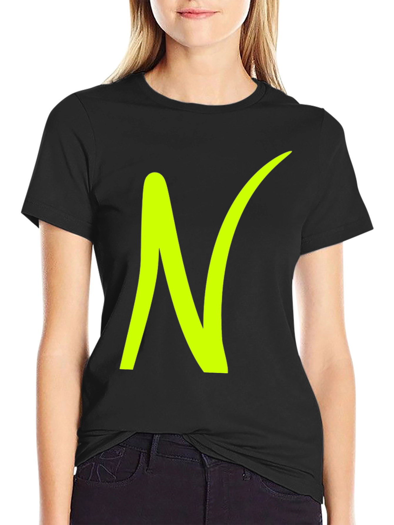 Bold N Graphic Tee - Stylish Cotton Blend T-Shirt