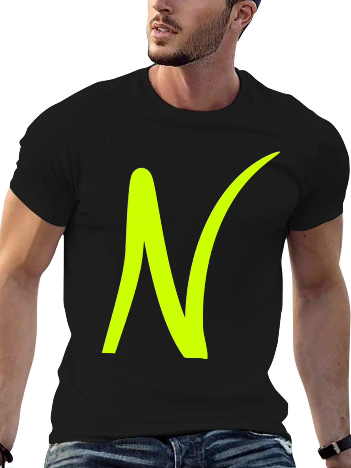 Bold N Graphic Tee - Stylish Cotton Blend T-Shirt