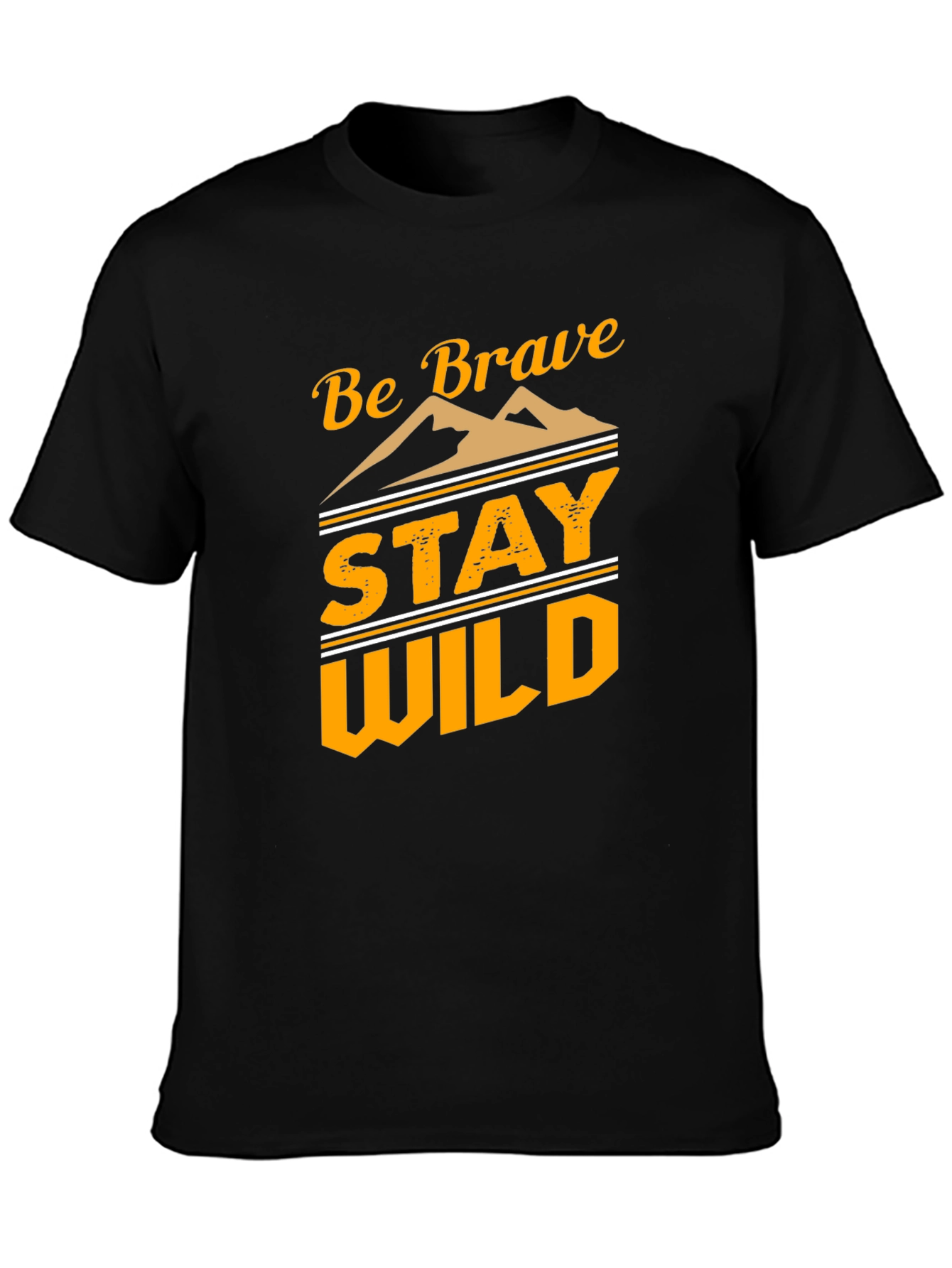 Be Brave Stay Wild Graphic Tee - Black