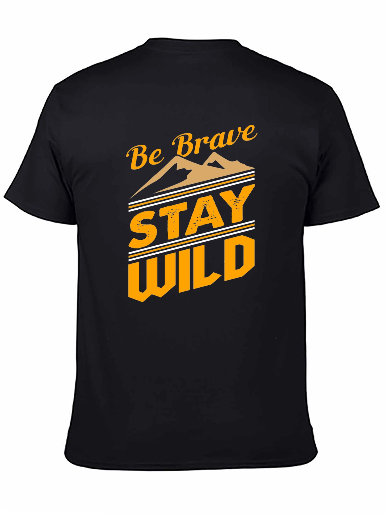 Be Brave Stay Wild Graphic Tee - Black