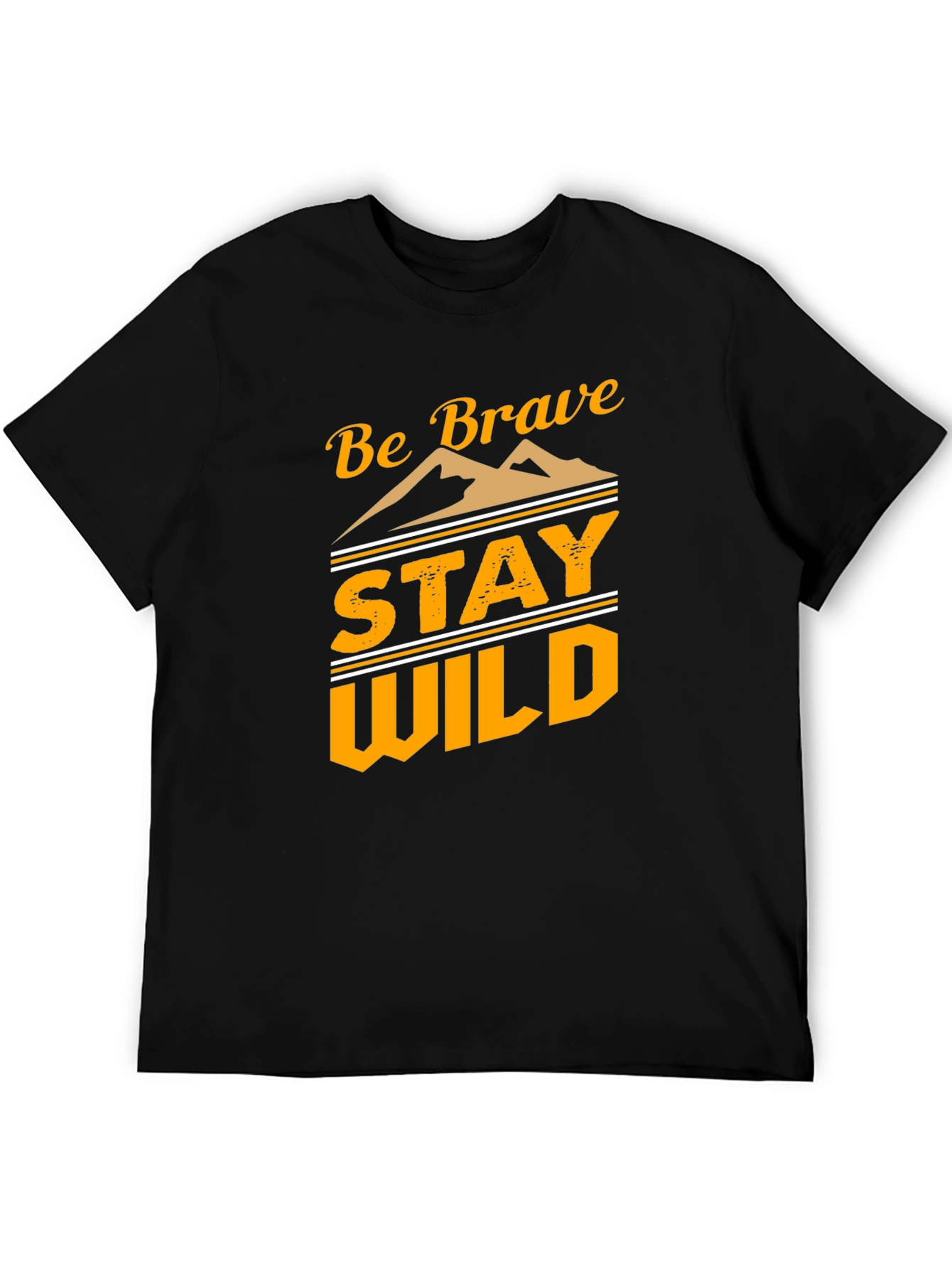 Be Brave Stay Wild Graphic Tee - Black