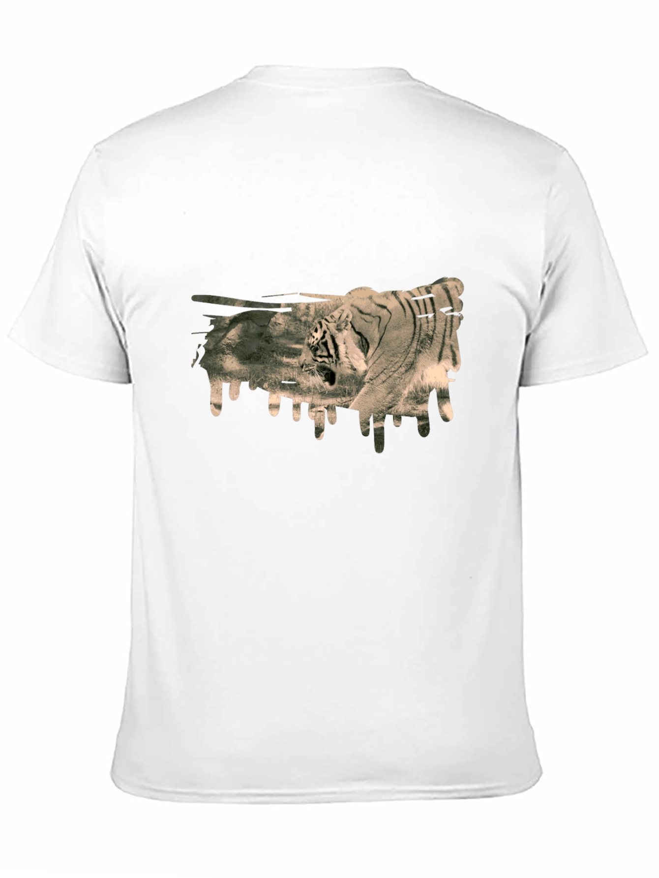 Tiger Graphic Print Black T-Shirt
