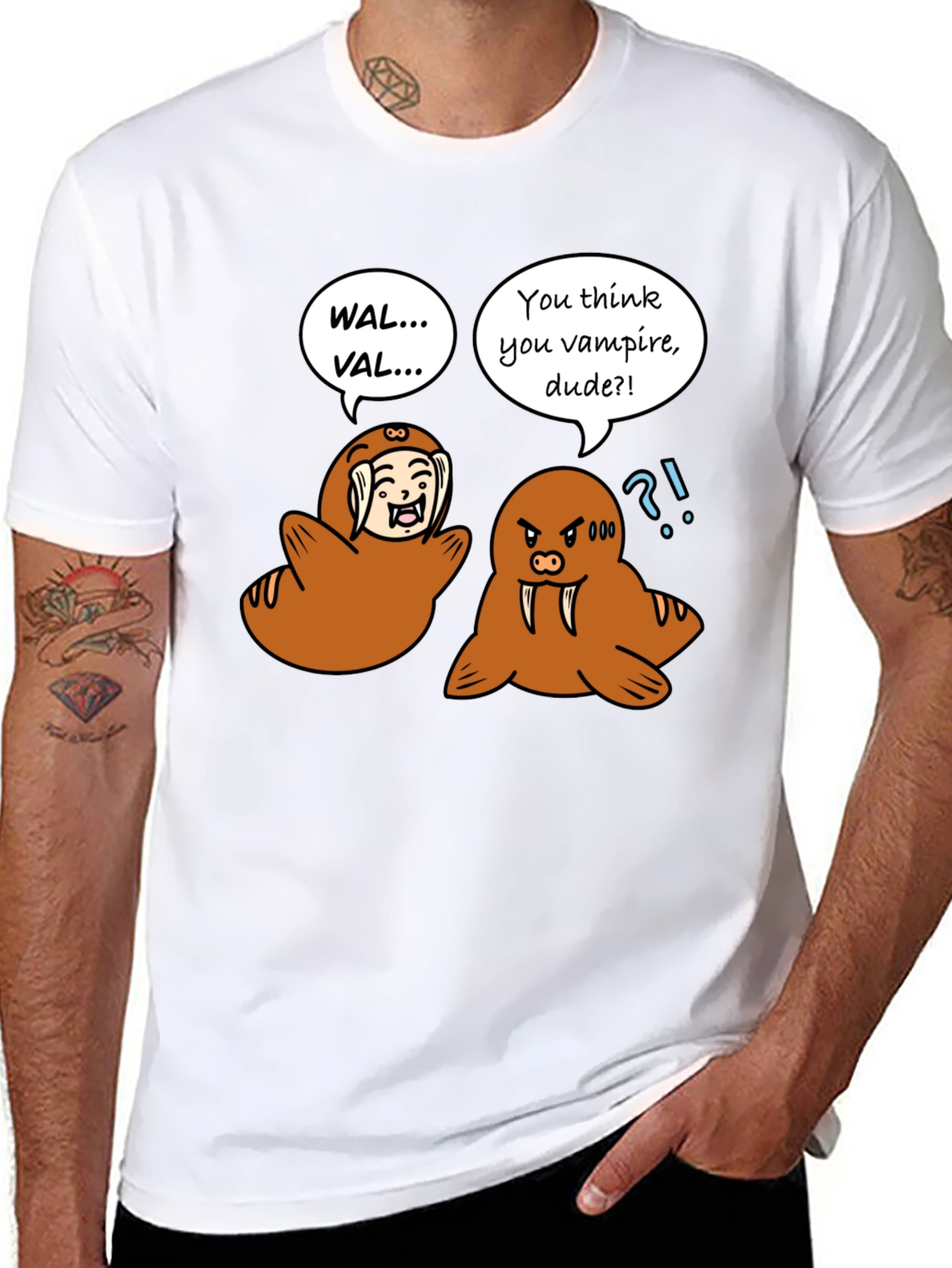 Walrus Vampire Graphic Tee