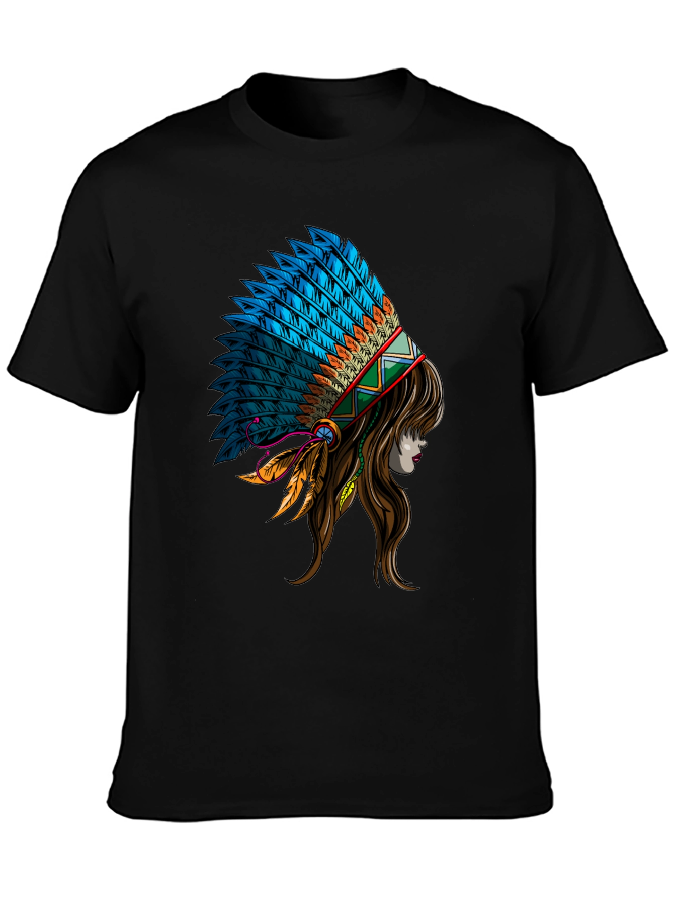 Native American Headdress Graphic T-Shirt