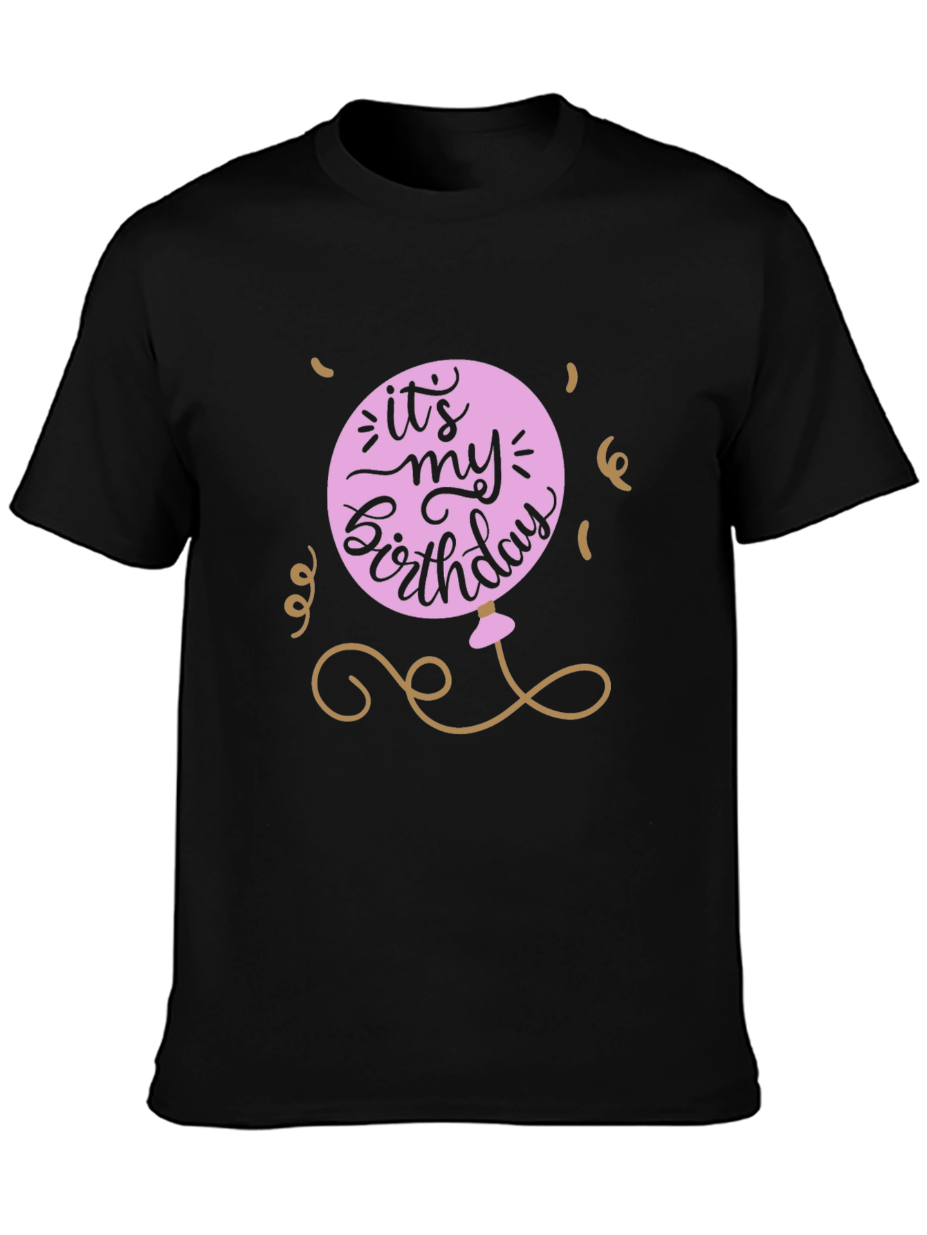 Its My Birthday Graphic Tee - Black