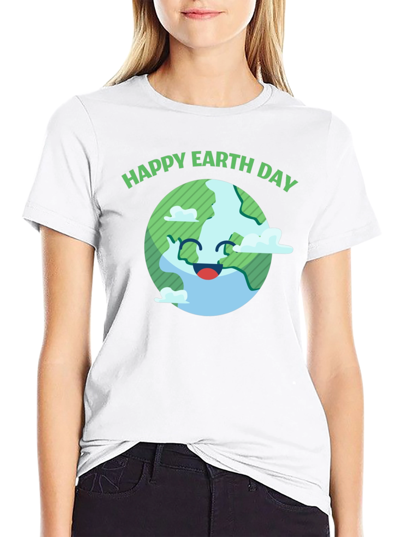 Happy Earth Day Graphic Tee - Black