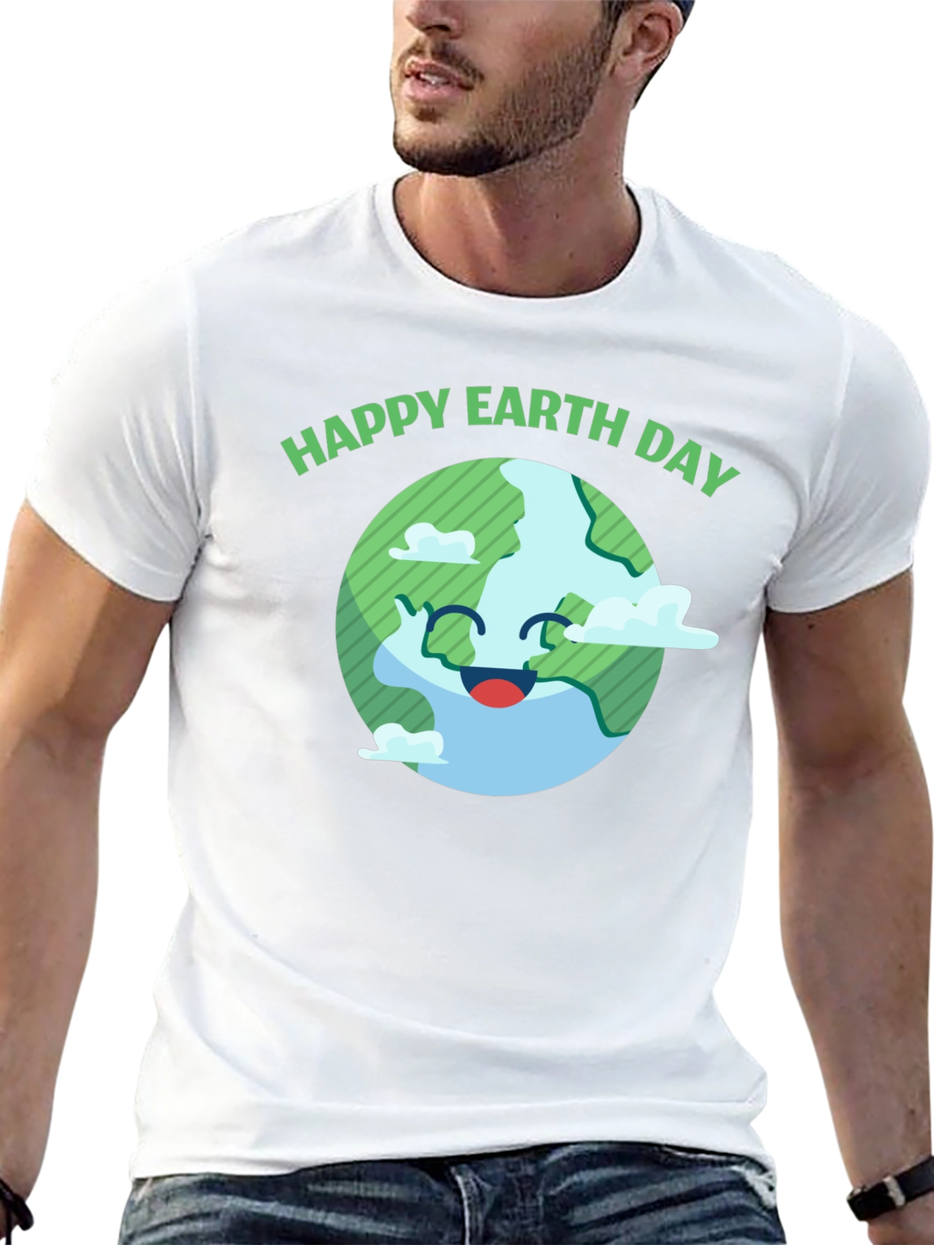 Happy Earth Day Graphic Tee - Black