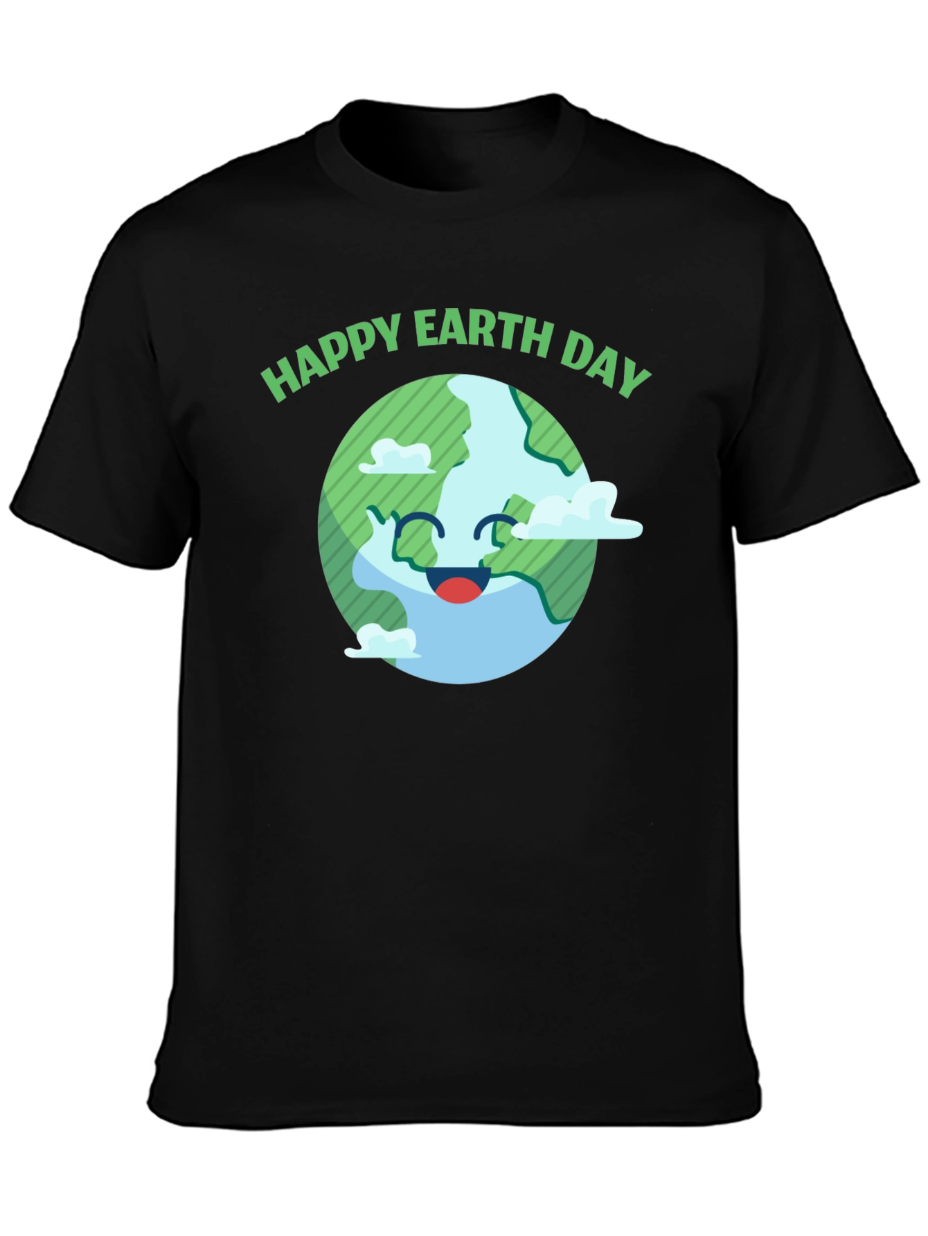 Happy Earth Day Graphic Tee - Black