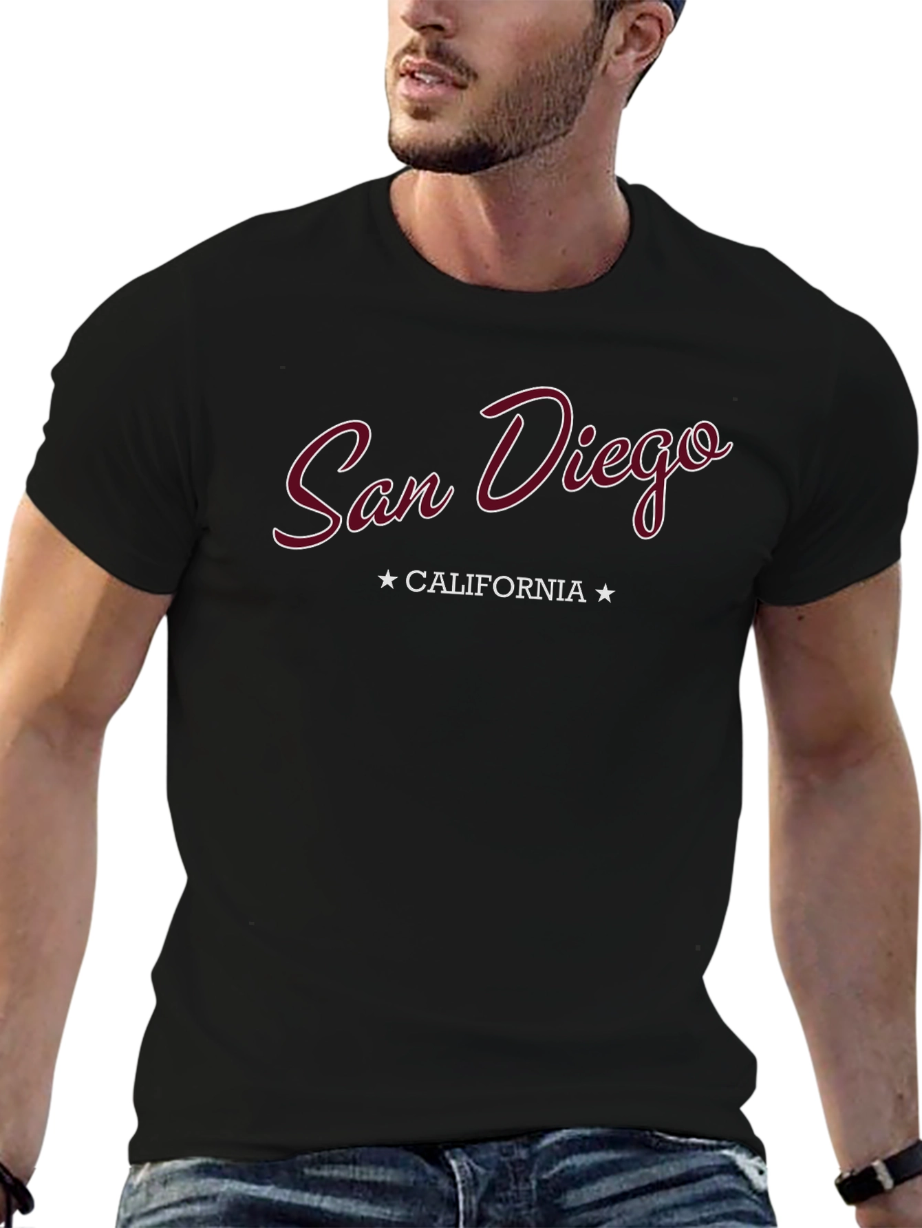 San Diego California Graphic Tee - Black