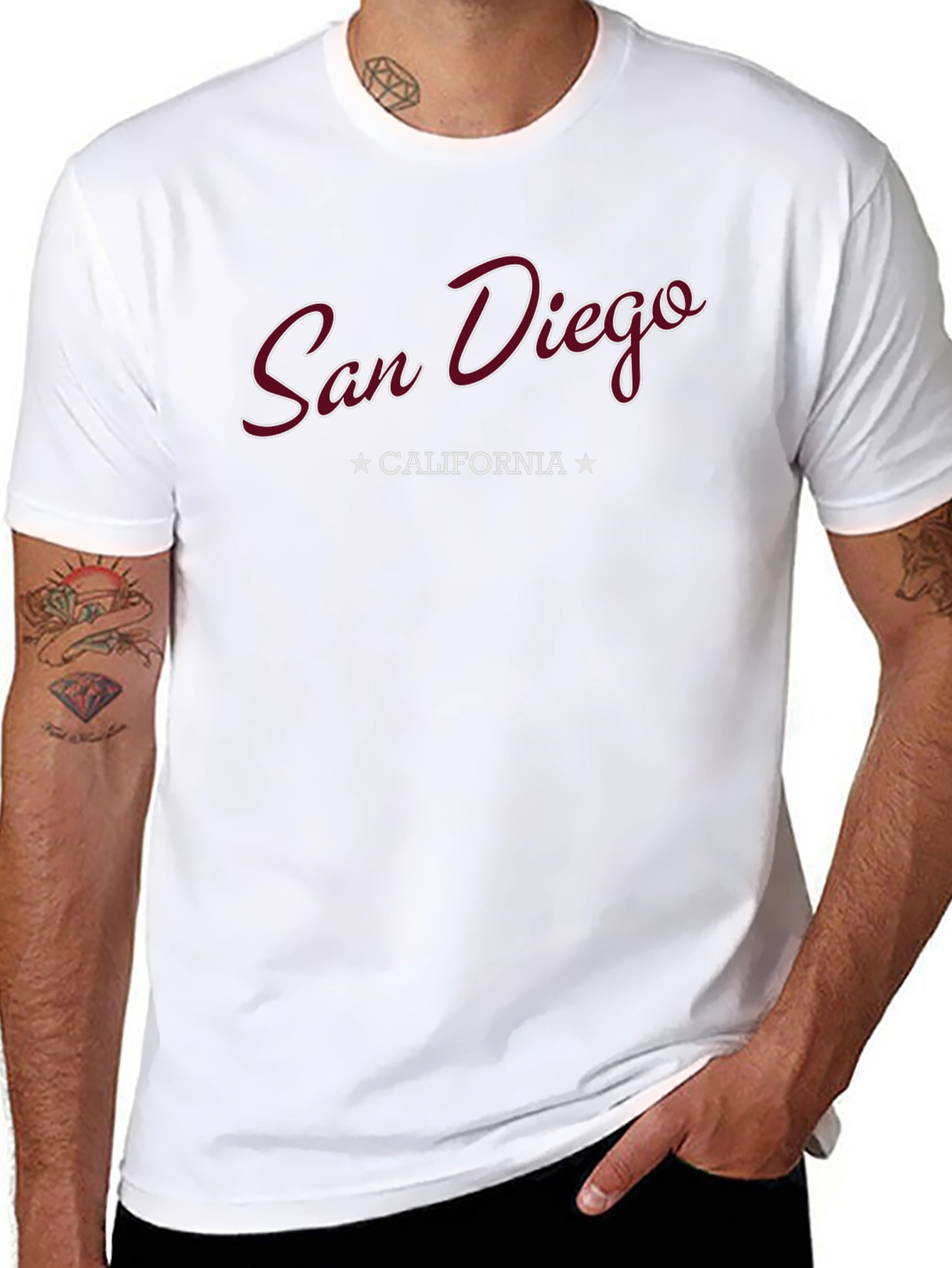 San Diego California Graphic Tee - Black