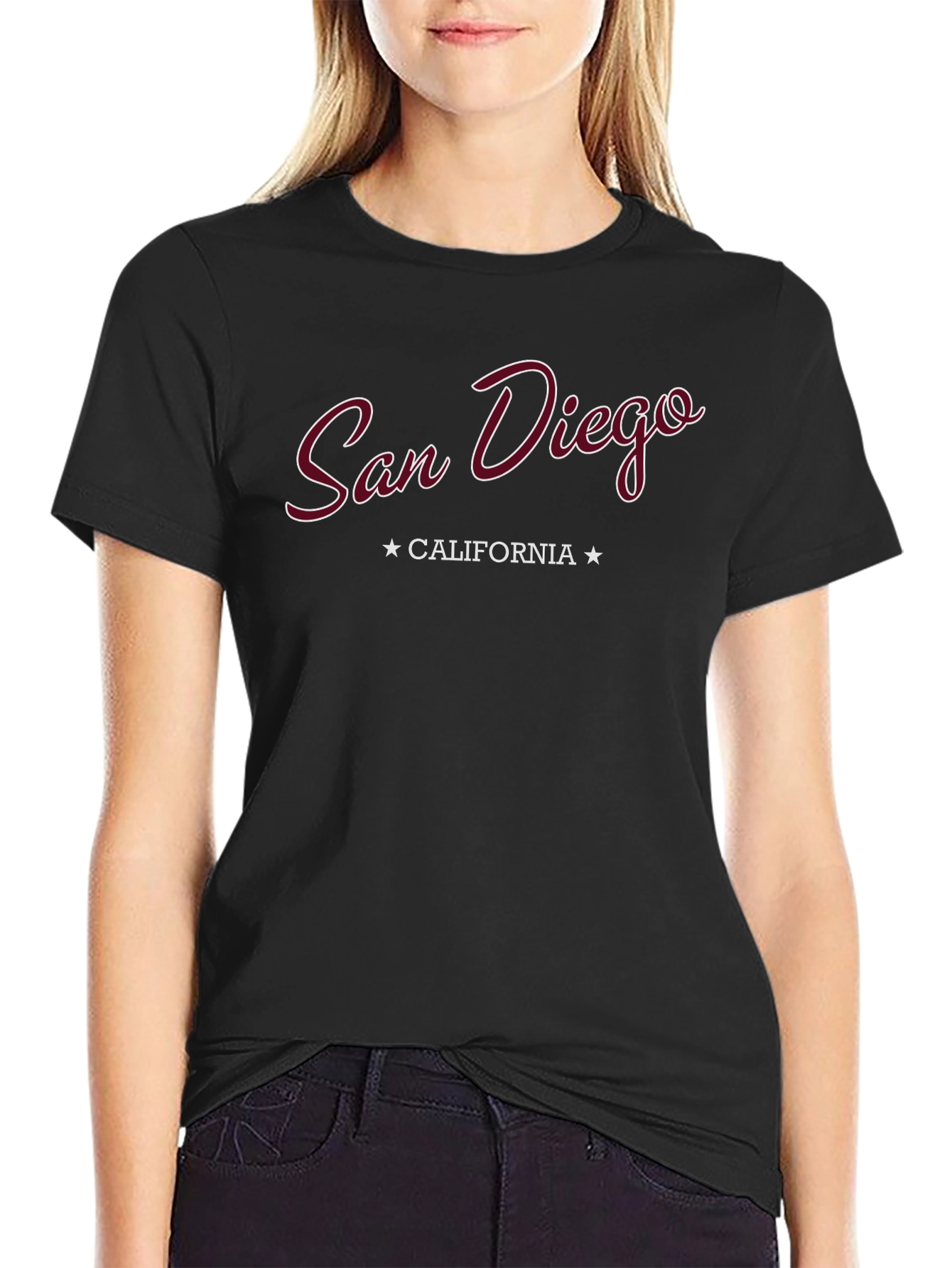 San Diego California Graphic Tee - Black