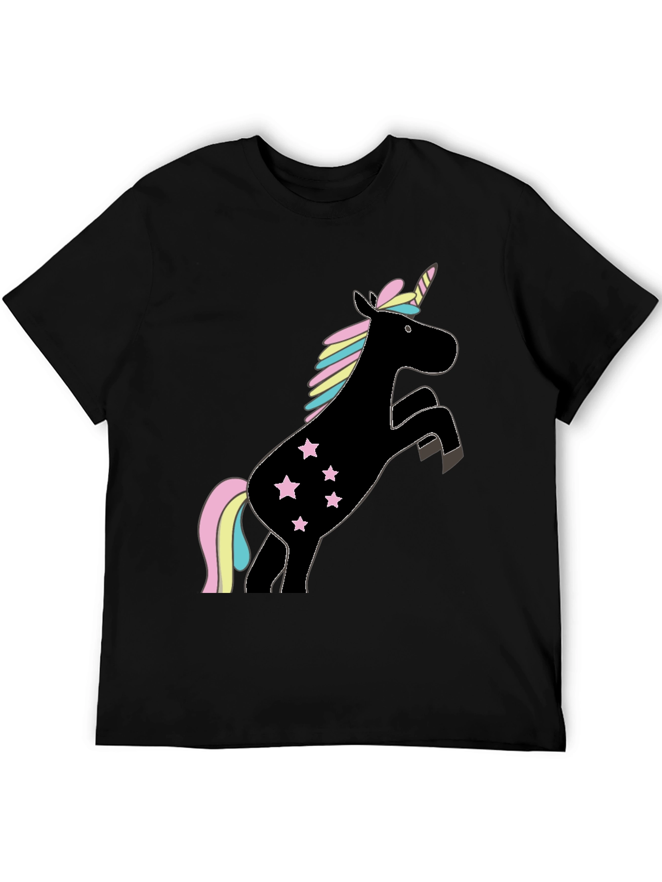 Unicorn Stars Black T-Shirt
