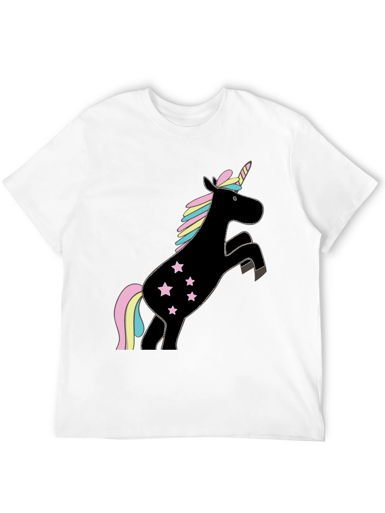 Unicorn Stars Black T-Shirt