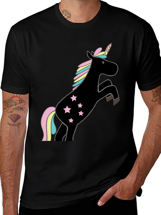 Unicorn Stars Black T-Shirt