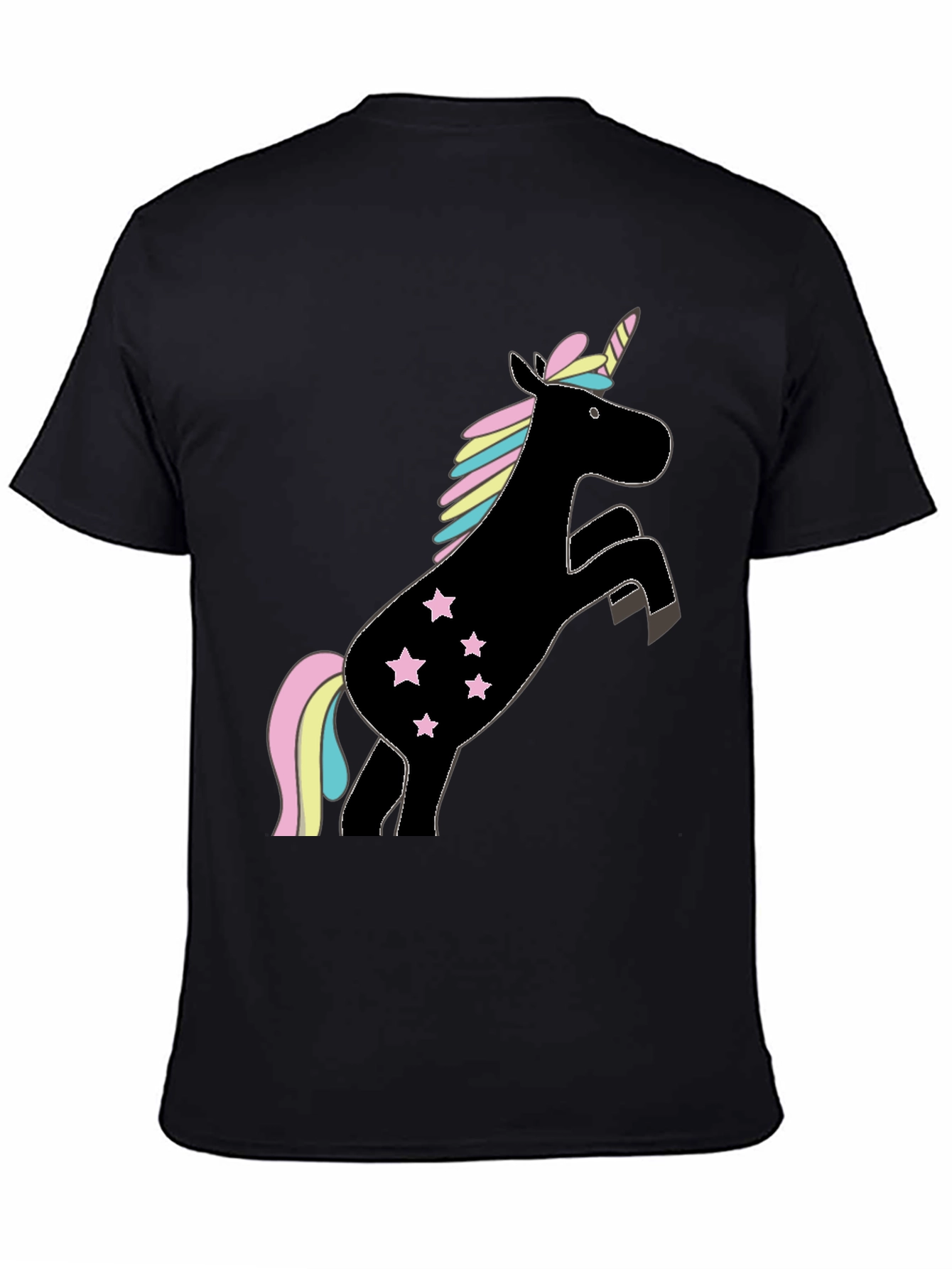 Unicorn Stars Black T-Shirt