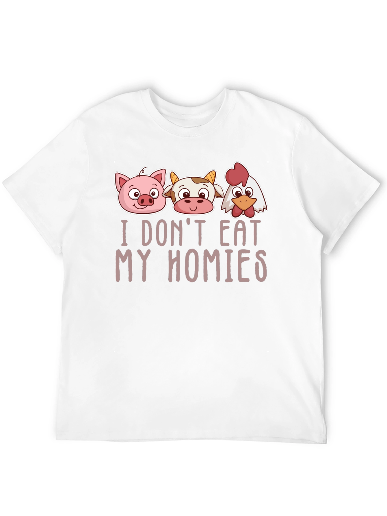 Vegan Graphic Tee - I Dont Eat My Homies