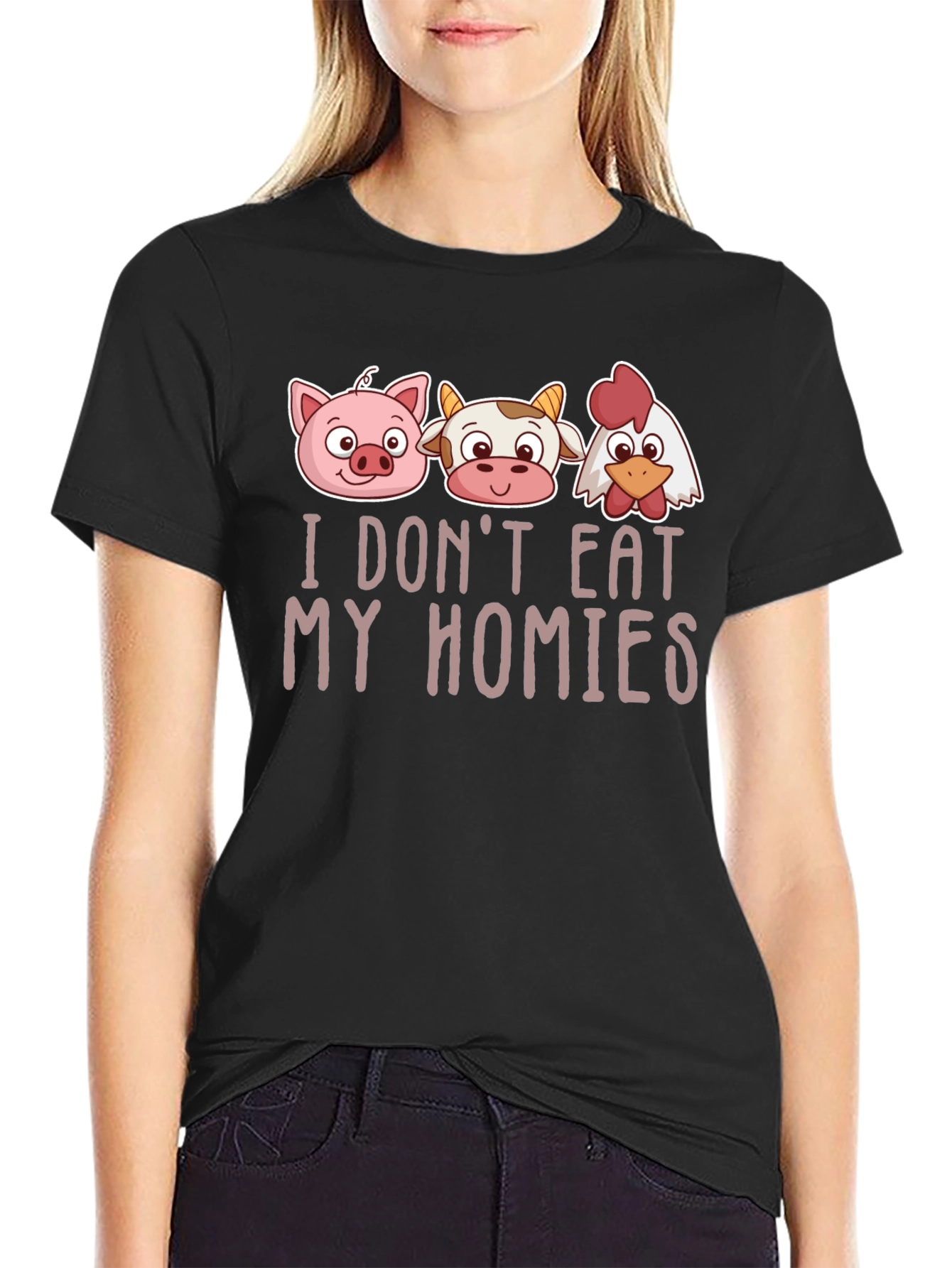 Vegan Graphic Tee - I Dont Eat My Homies
