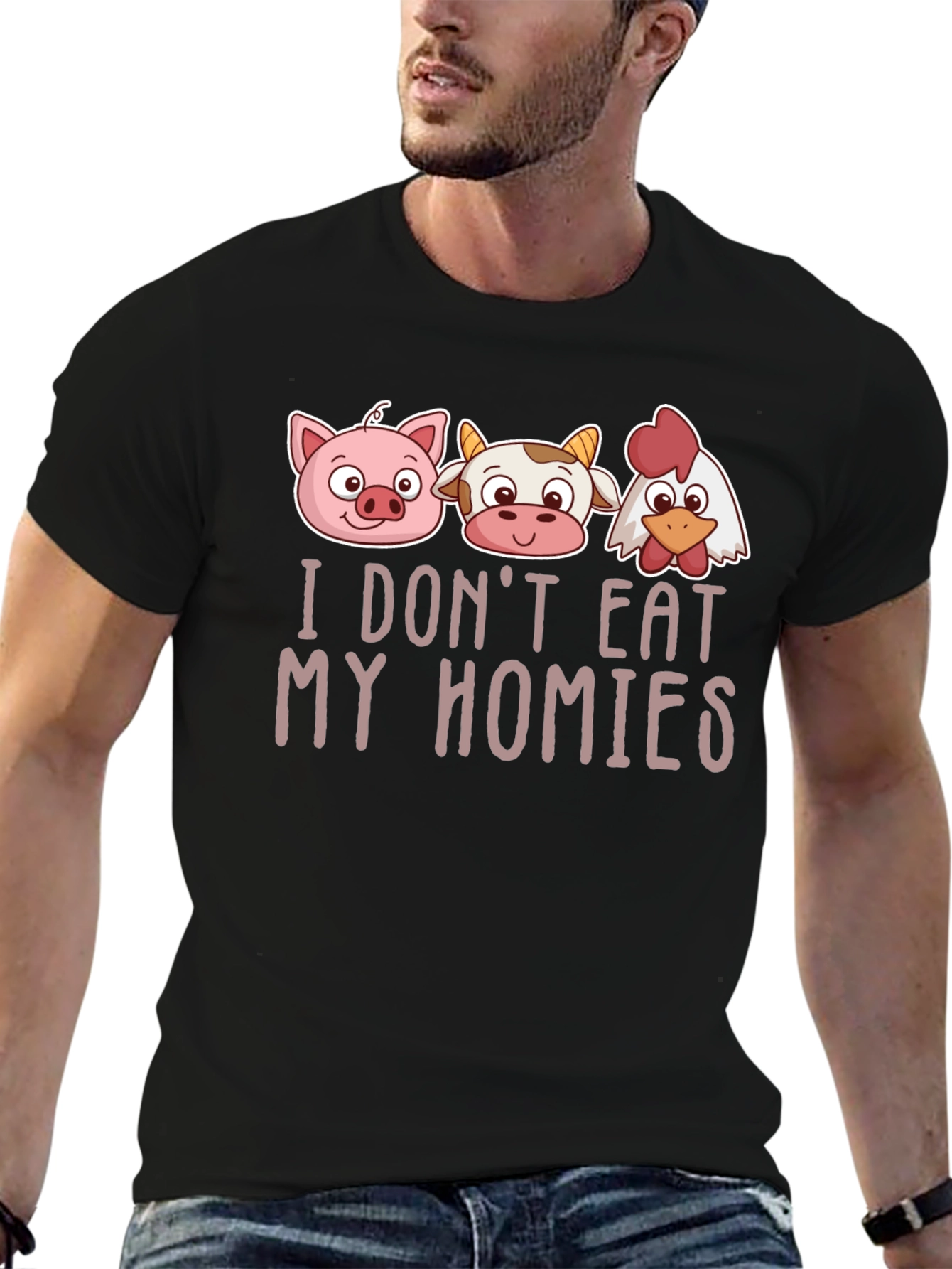 Vegan Graphic Tee - I Dont Eat My Homies