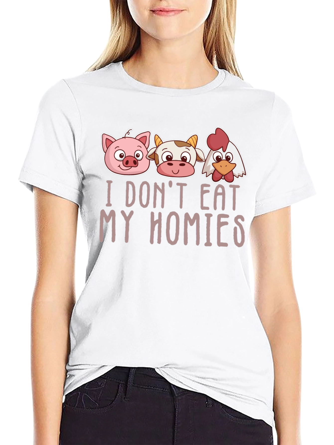 Vegan Graphic Tee - I Dont Eat My Homies
