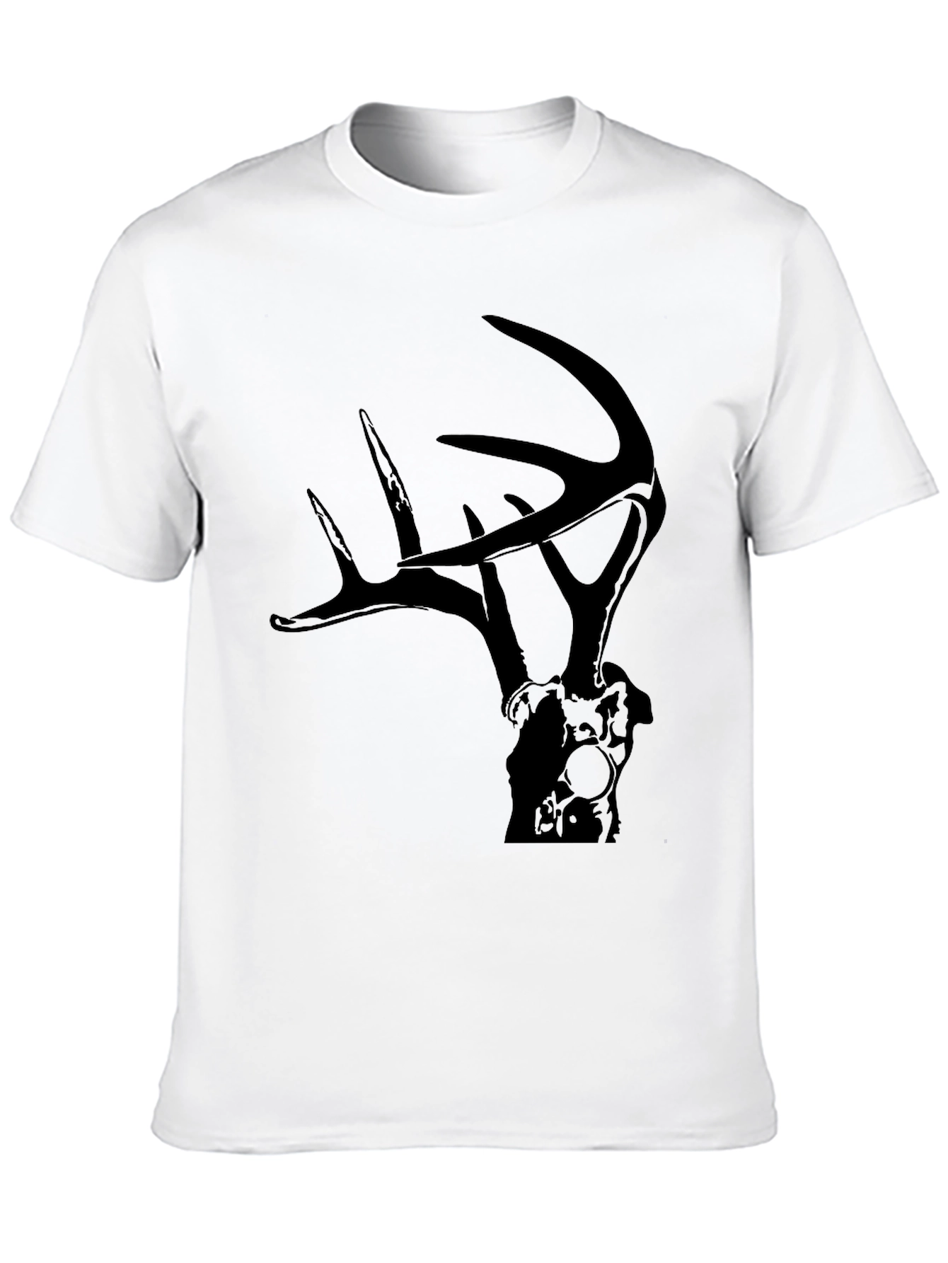 Deer Antler Graphic Tee - Black