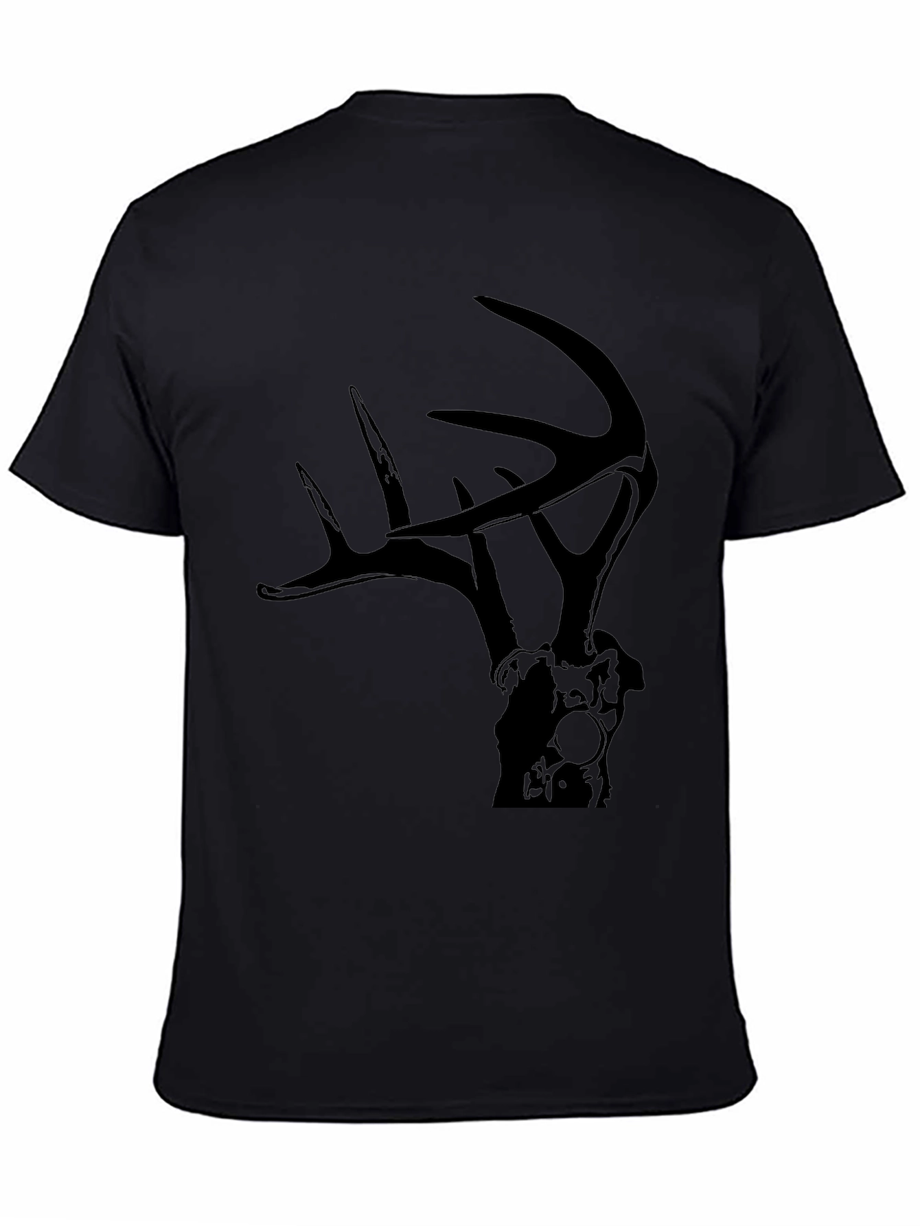 Deer Antler Graphic Tee - Black