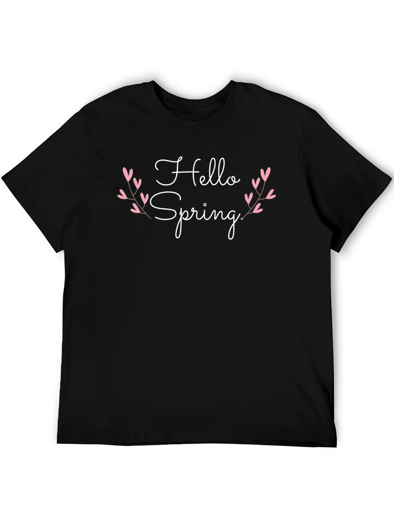Hello Spring Black T-Shirt