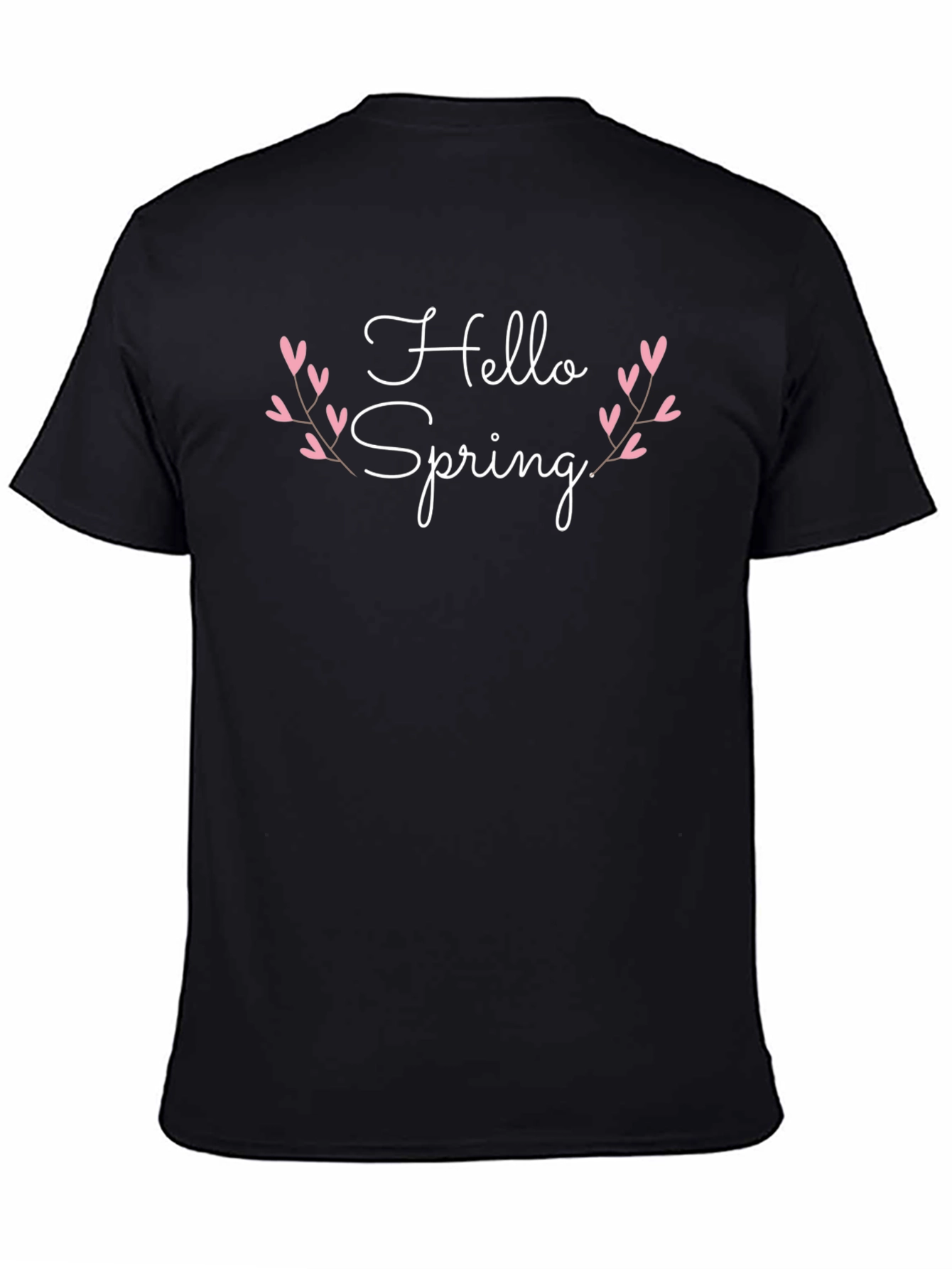 Hello Spring Black T-Shirt