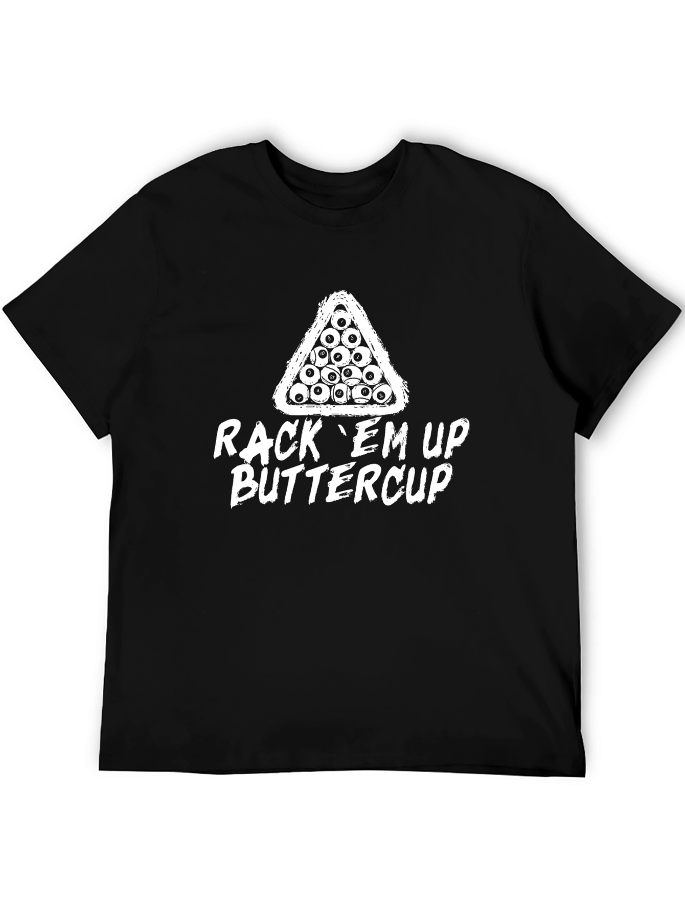 Rack Em Up Buttercup Black T-Shirt - Billiards