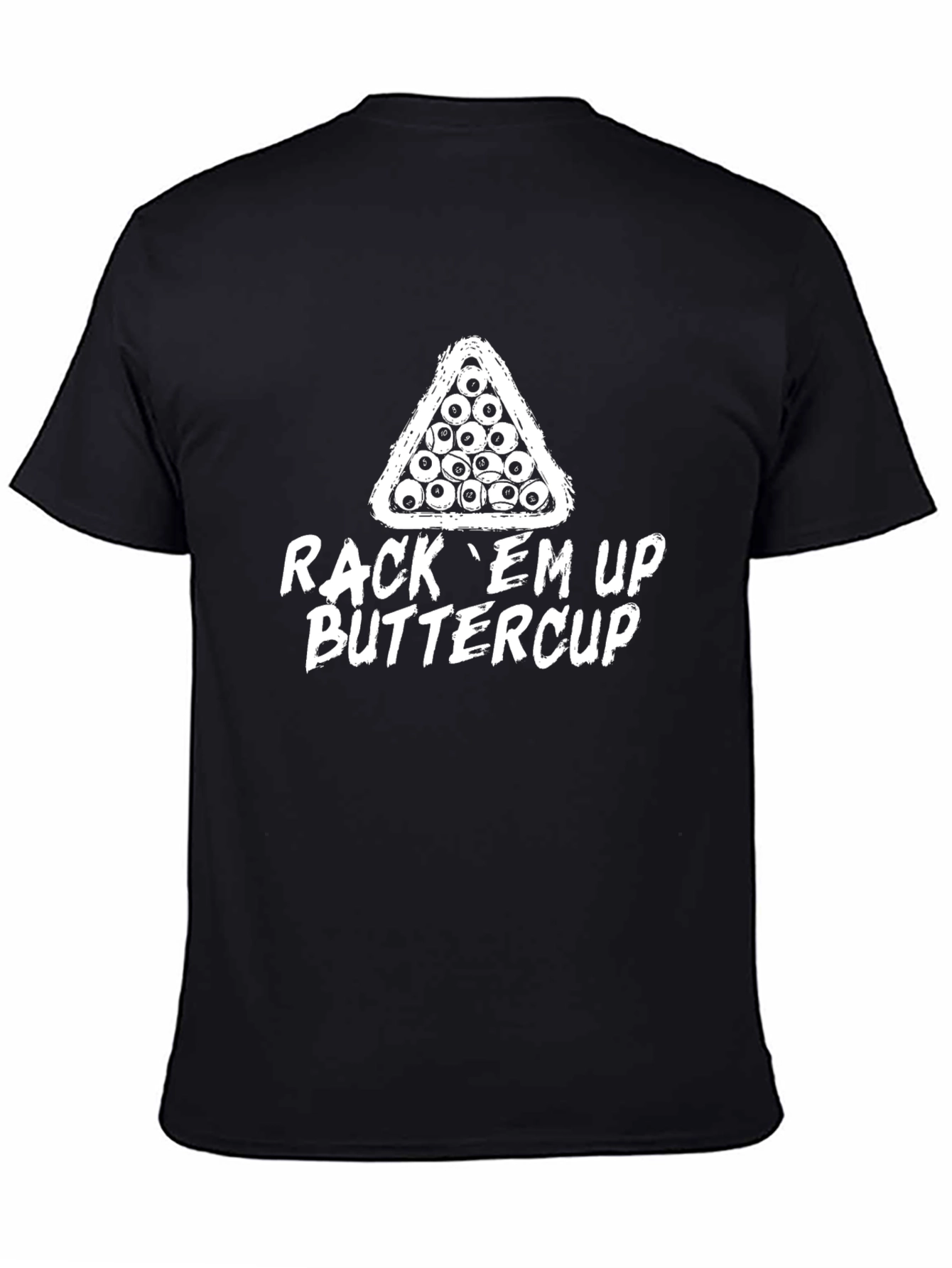 Rack Em Up Buttercup Black T-Shirt - Billiards