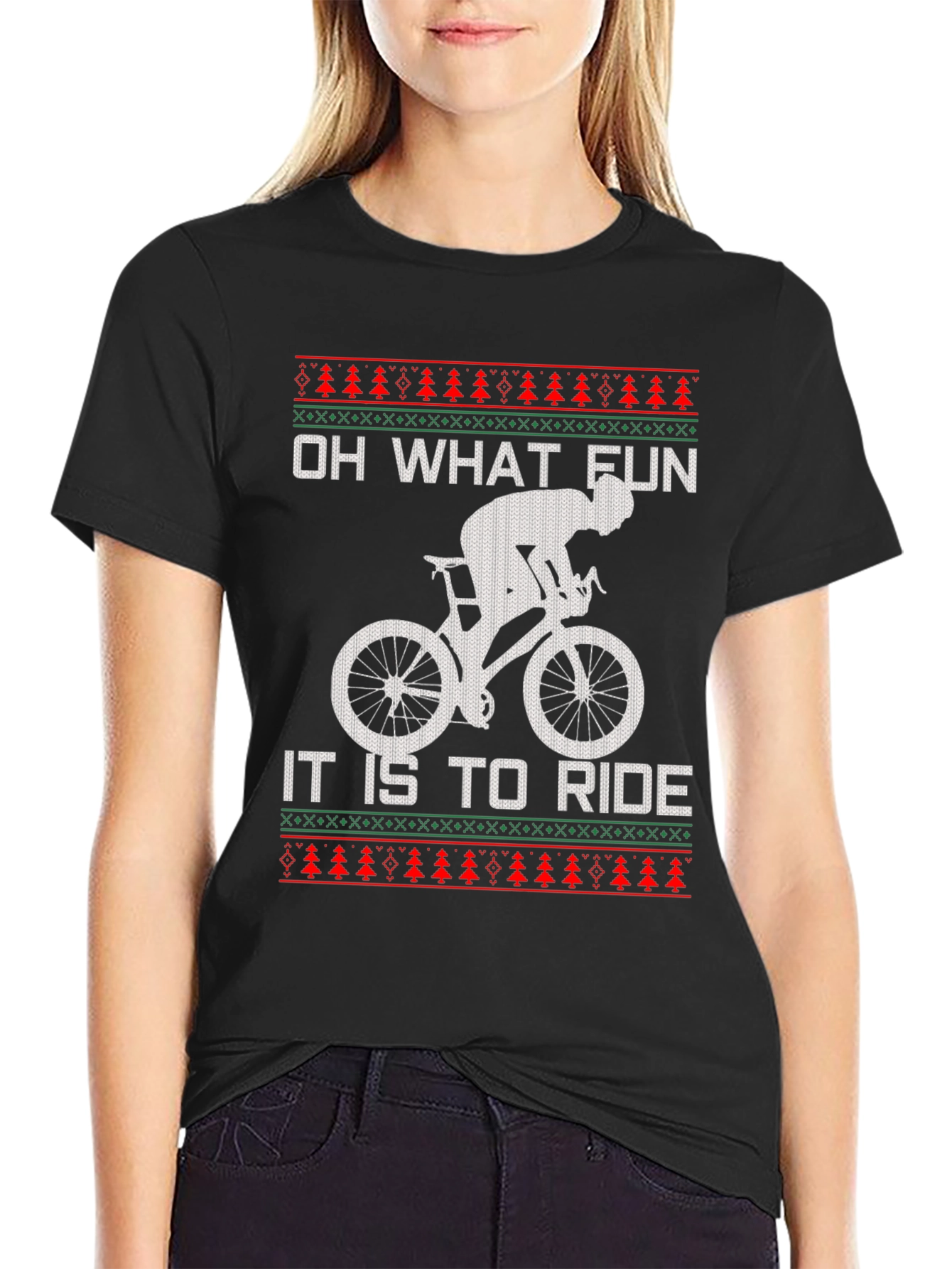 Funny Cycling Christmas T-Shirt