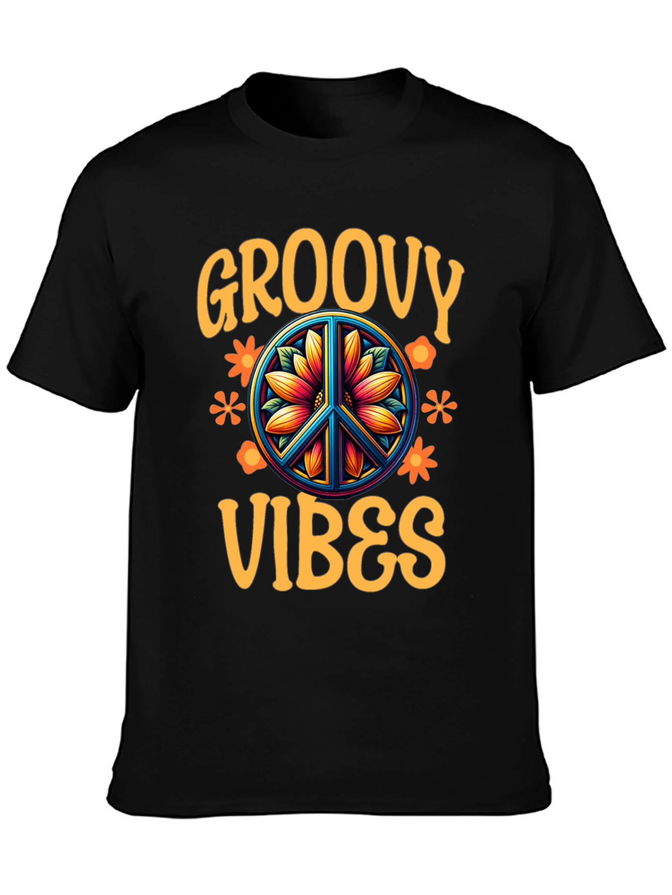Groovy Vibes Graphic Tee - Retro Style