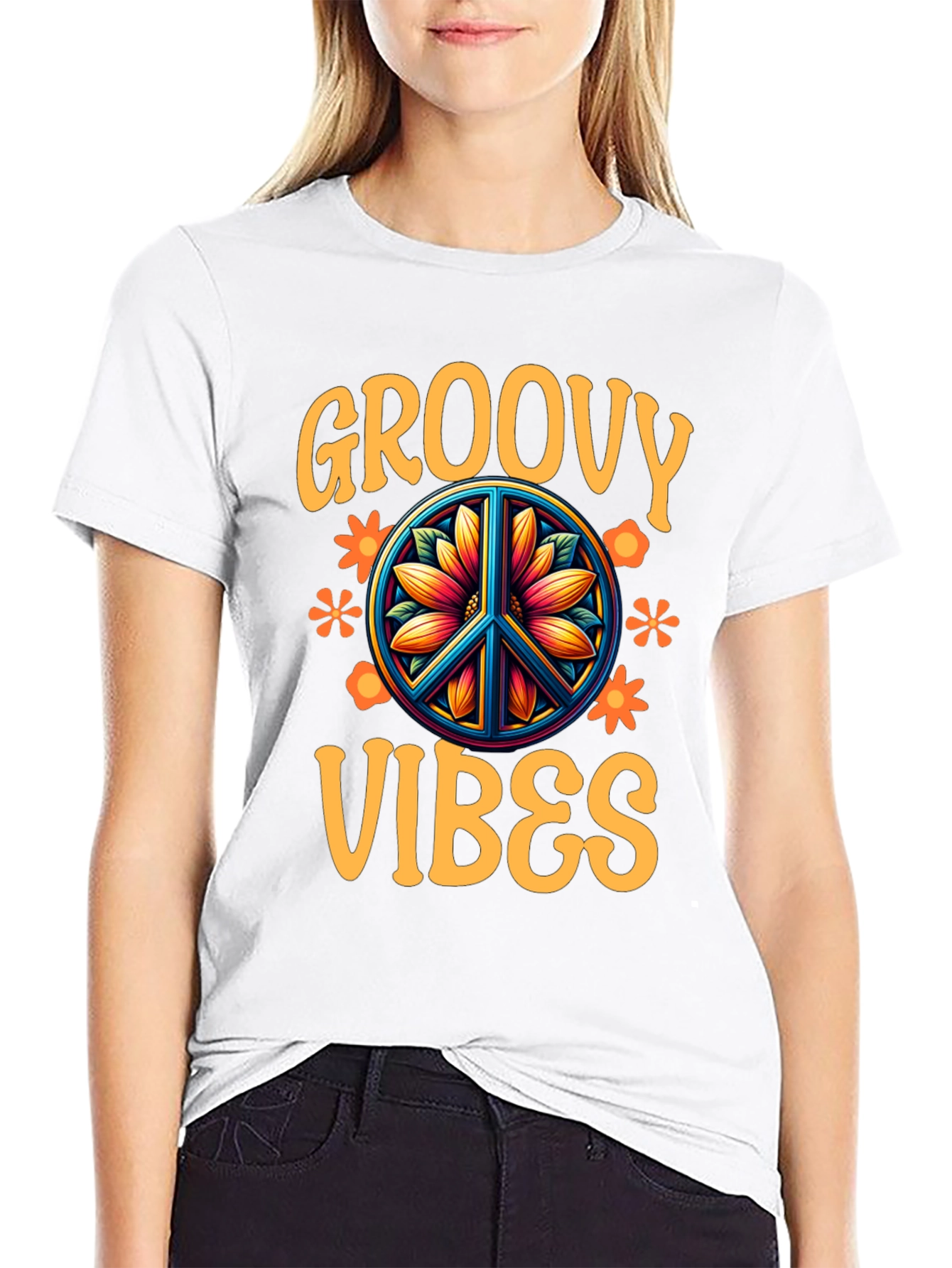 Groovy Vibes Graphic Tee - Retro Style