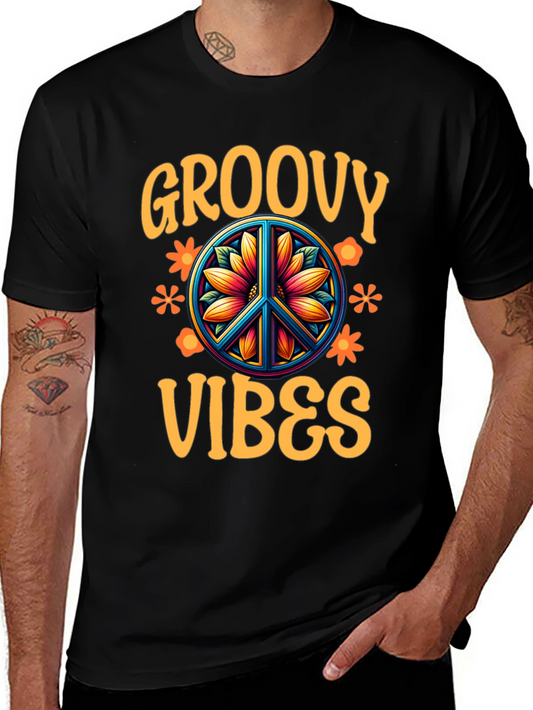 Groovy Vibes Graphic Tee - Retro Style