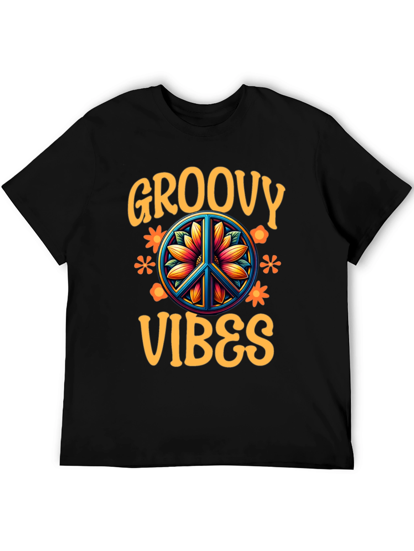 Groovy Vibes Graphic Tee - Retro Style