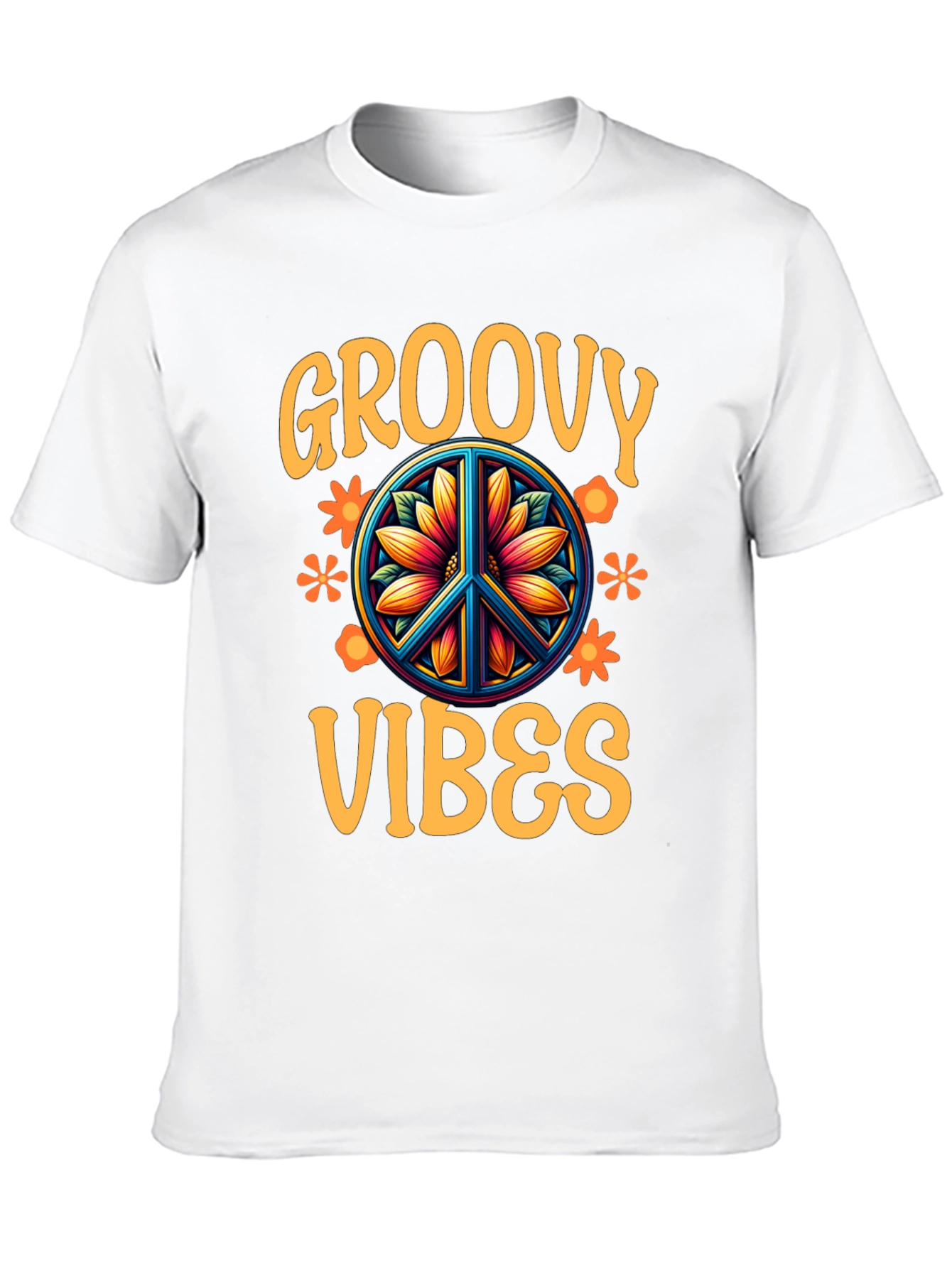 Groovy Vibes Graphic Tee - Retro Style