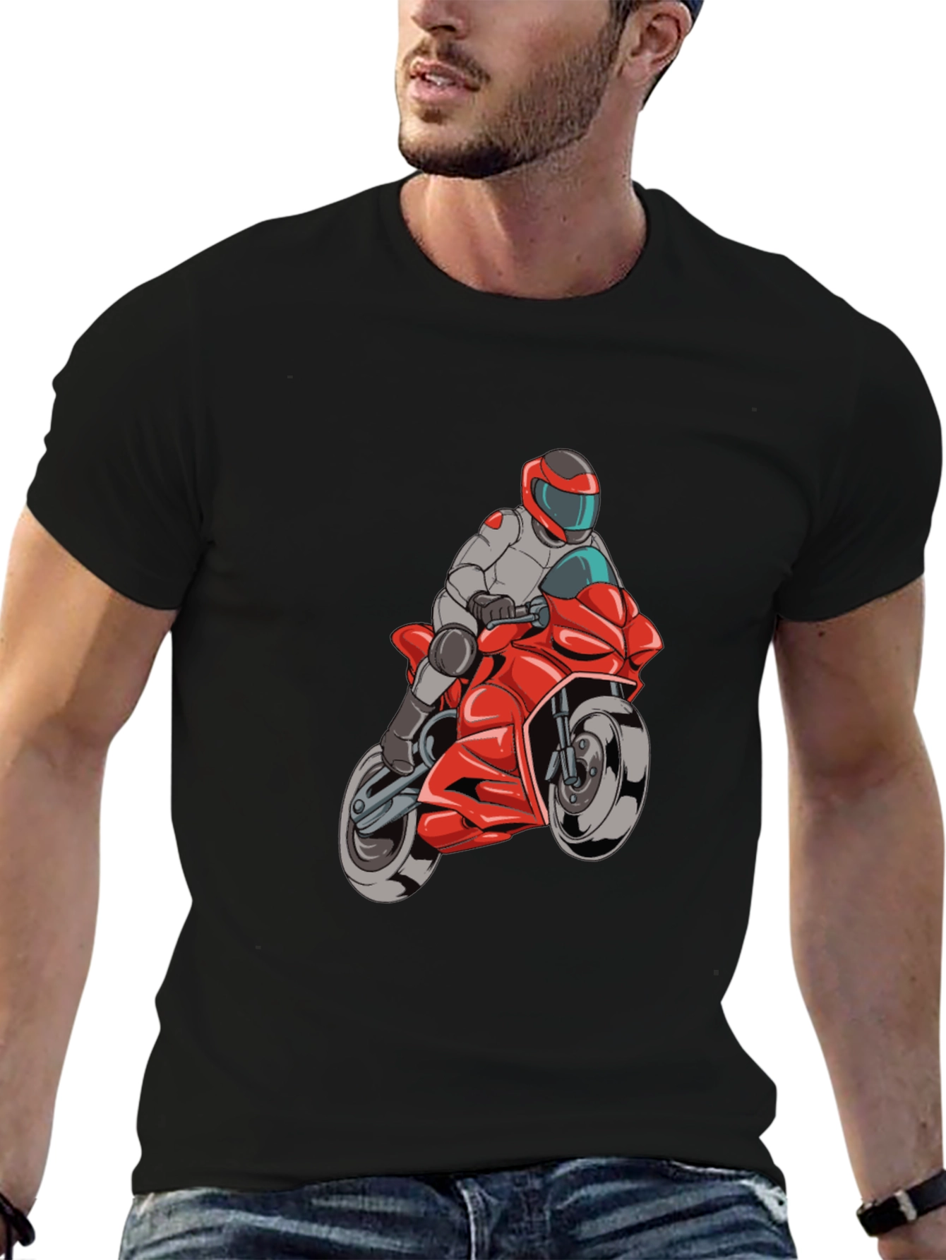 Motorcycle Rider Graphic T-Shirt