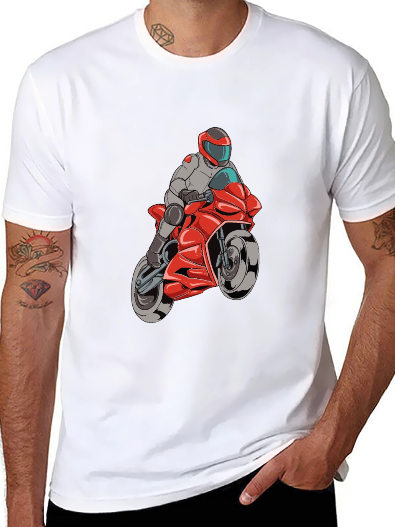 Motorcycle Rider Graphic T-Shirt