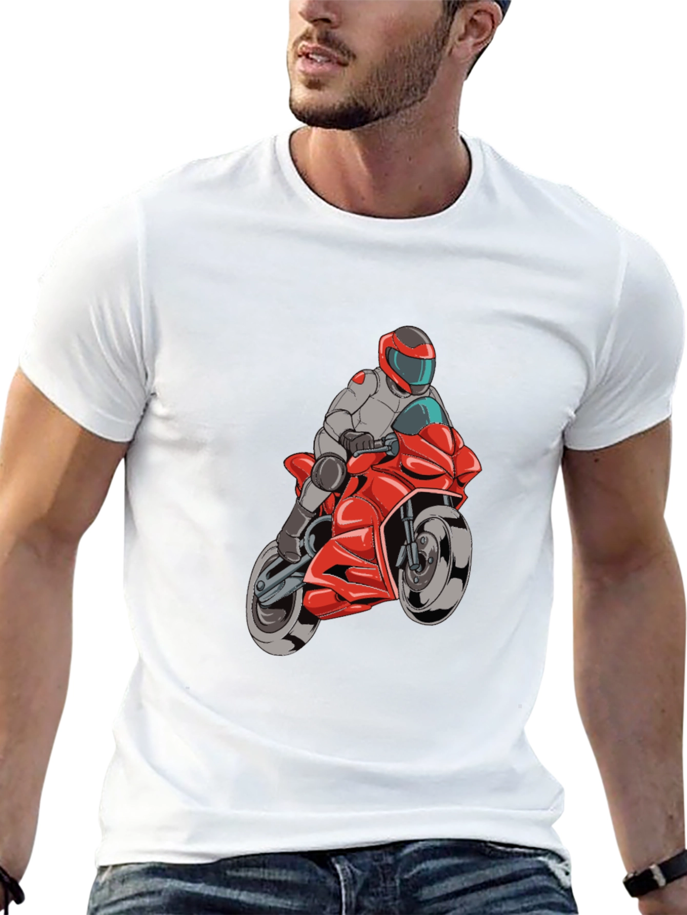 Motorcycle Rider Graphic T-Shirt