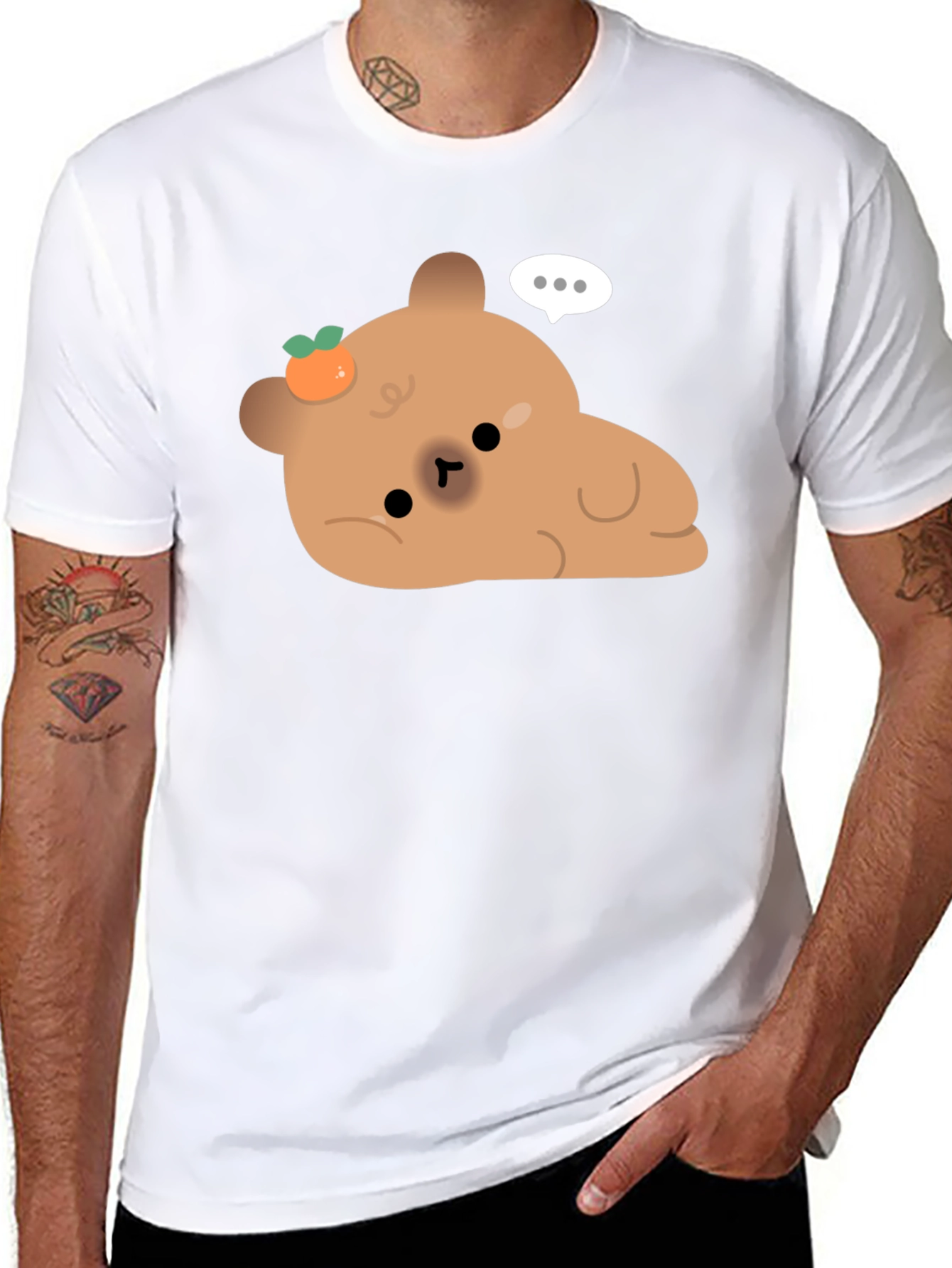 Cute Bear with Tangerine T-Shirt