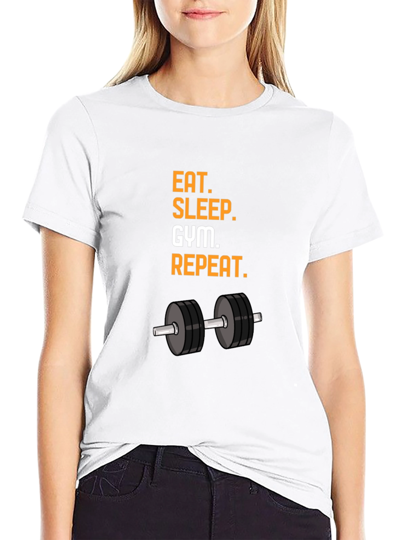 Eat Sleep Gym Repeat Graphic Tee