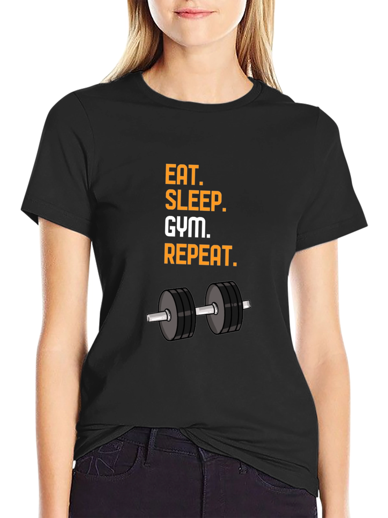 Eat Sleep Gym Repeat Graphic Tee