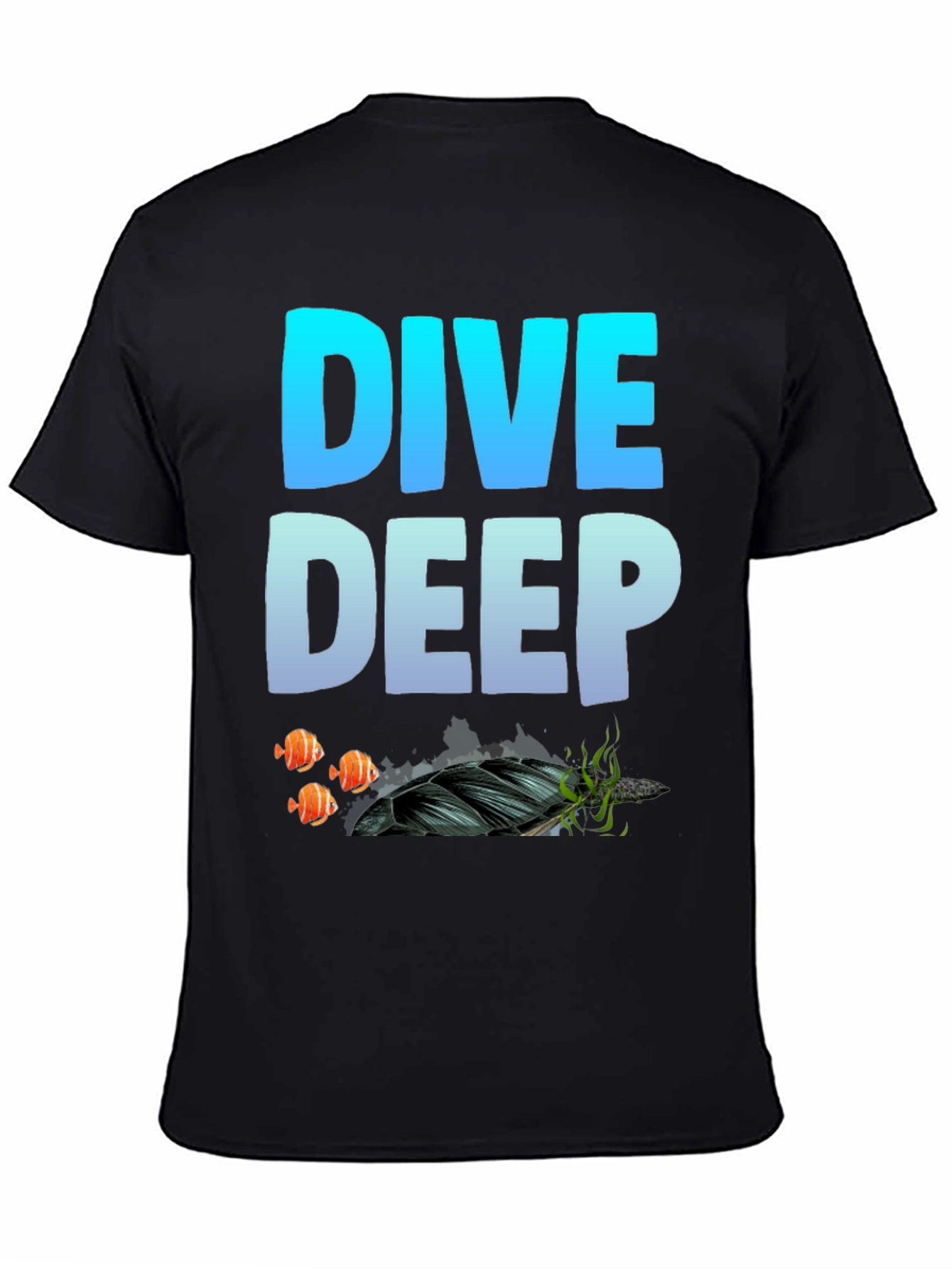 Dive Deep Graphic T-Shirt - Black