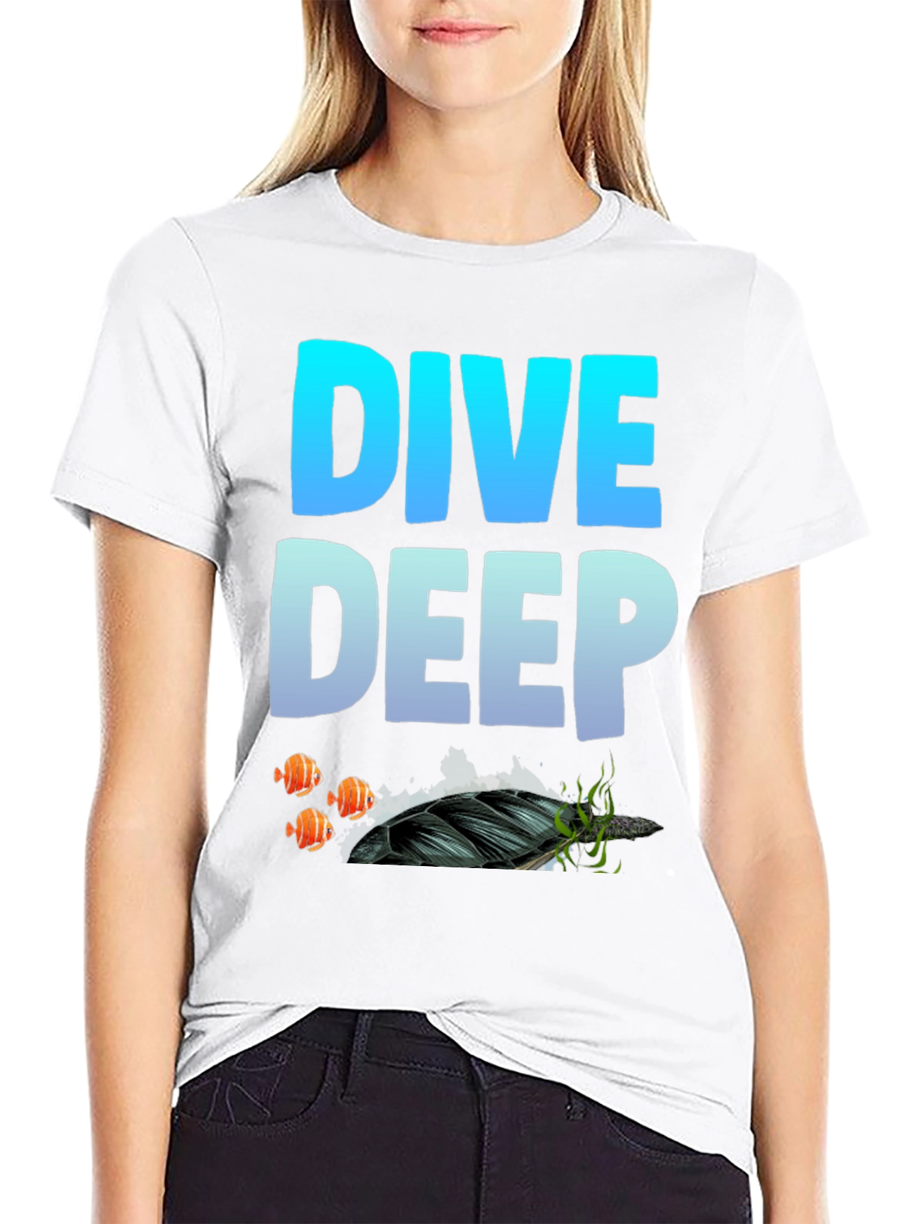 Dive Deep Graphic T-Shirt - Black