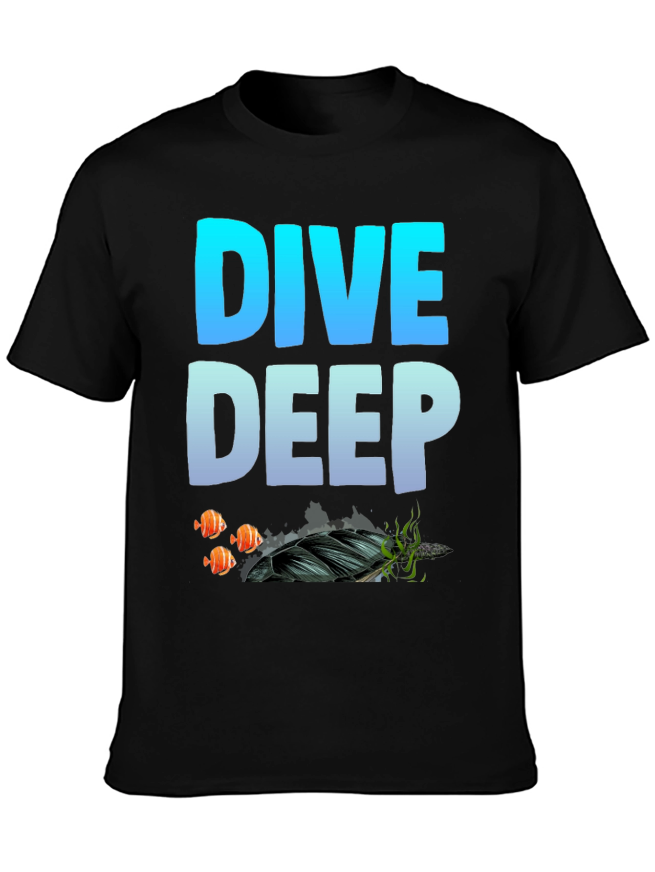 Dive Deep Graphic T-Shirt - Black