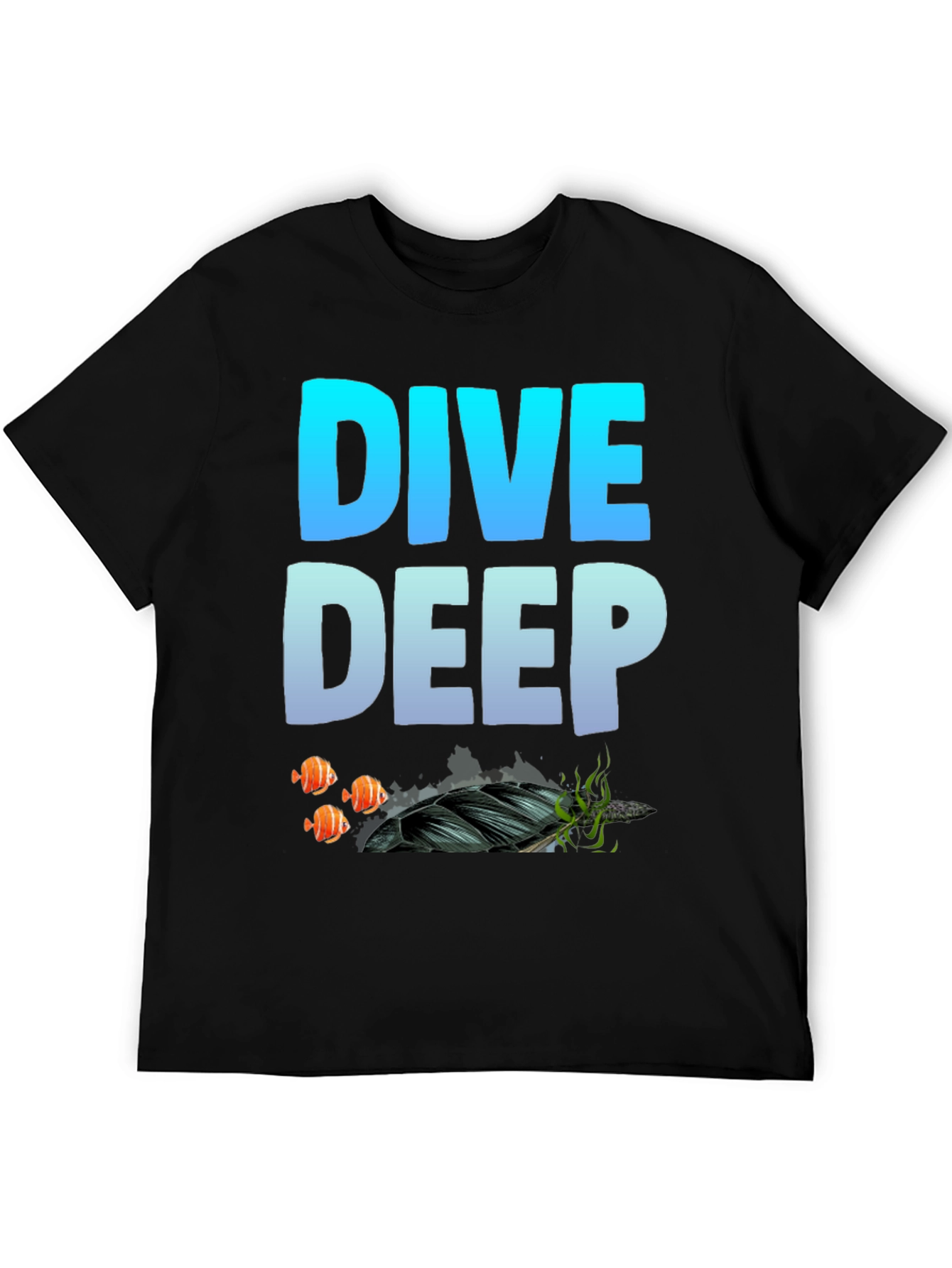 Dive Deep Graphic T-Shirt - Black