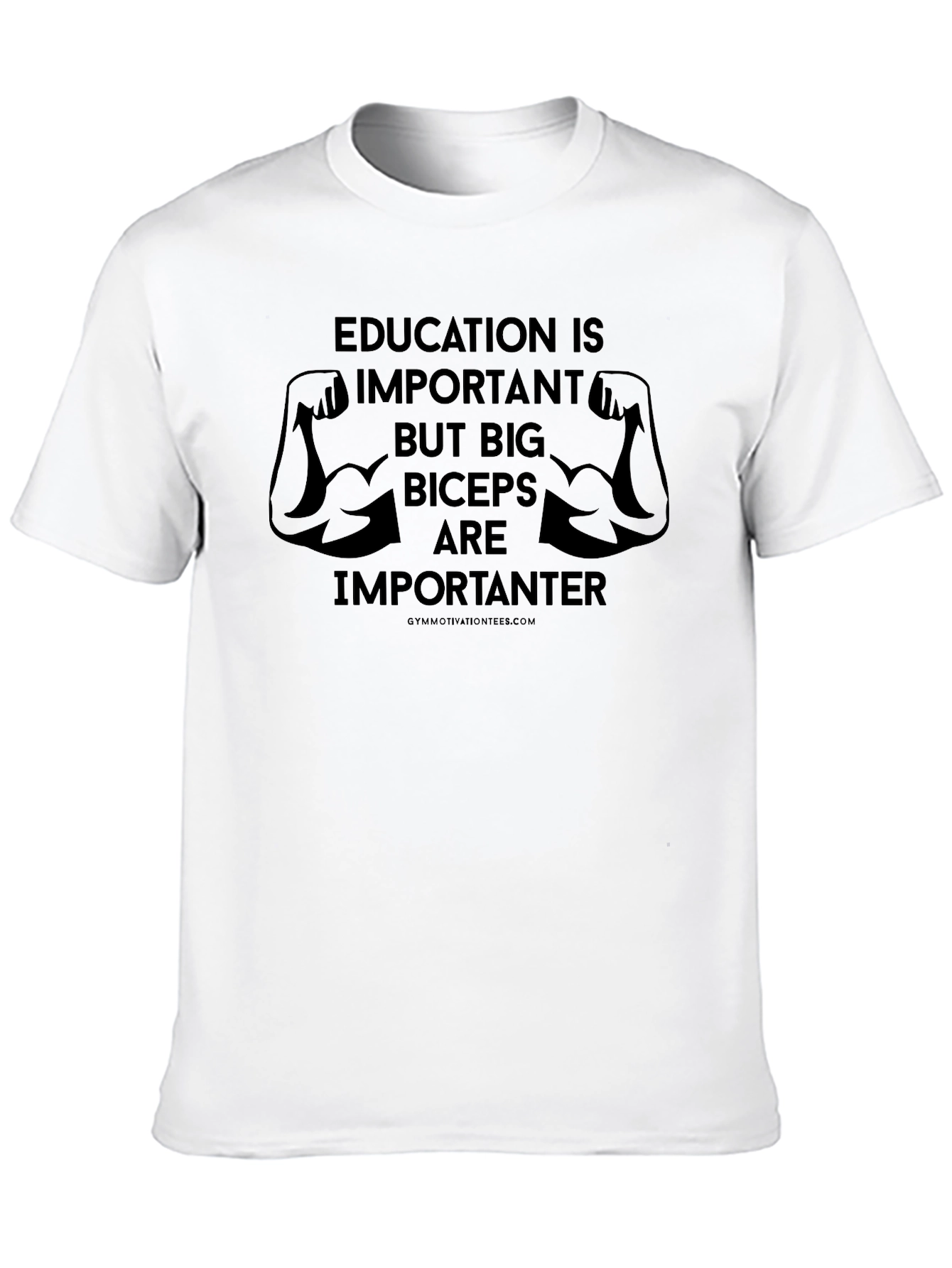 Education vs Biceps Graphic T-Shirt