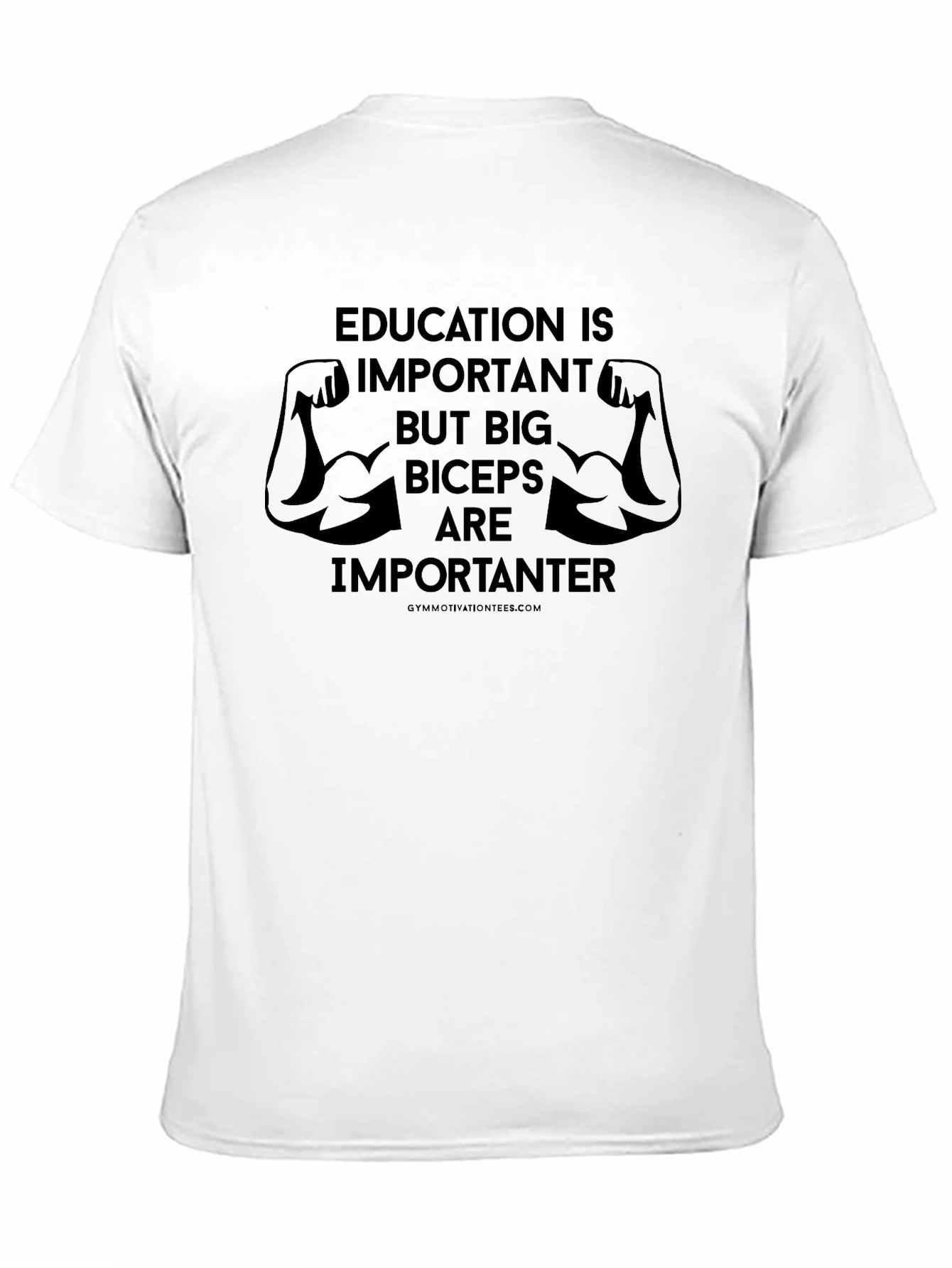 Education vs Biceps Graphic T-Shirt