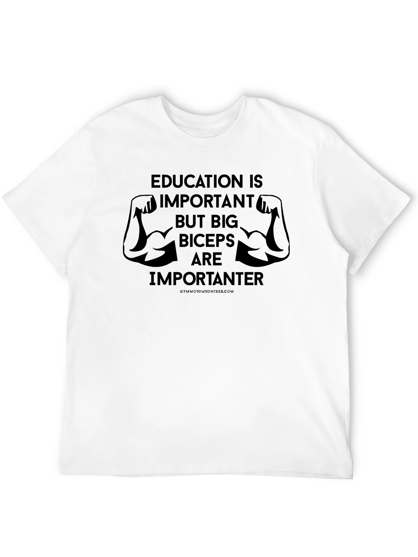 Education vs Biceps Graphic T-Shirt
