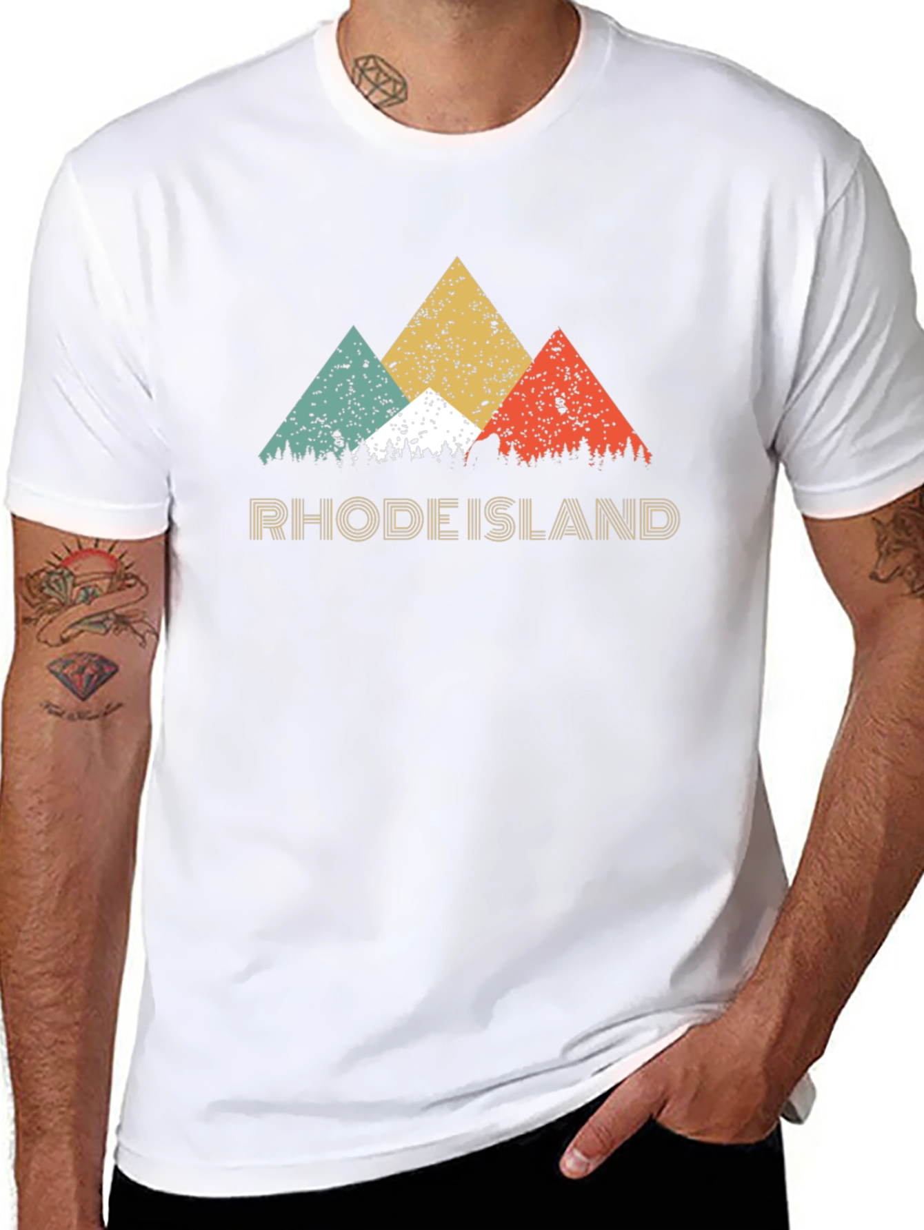Rhode Island Retro Graphic T-Shirt